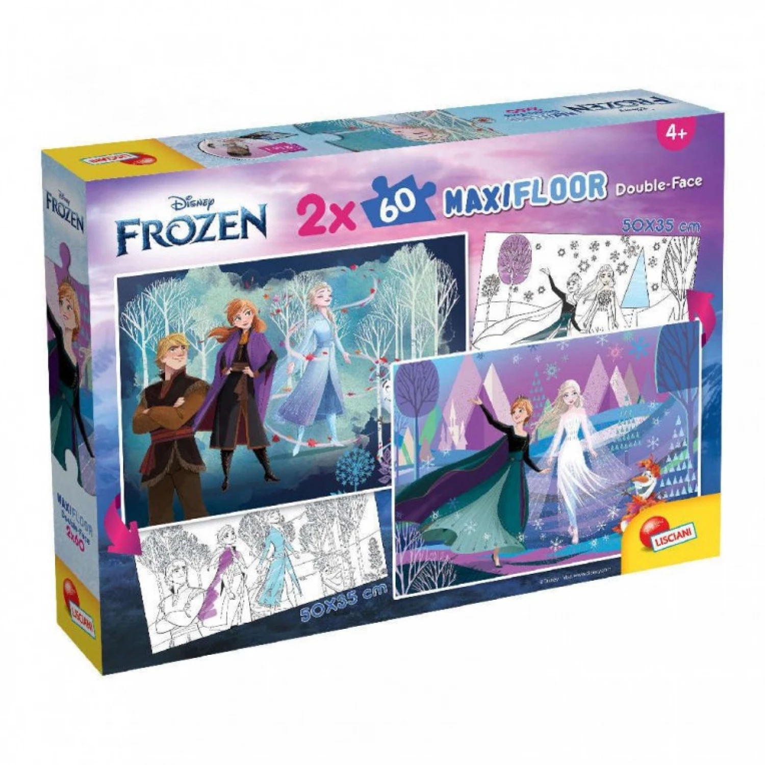 SLAGALICA LISCIANI 2X60PCS MAXI FROZEN 2U1 SLOZI I OBOJI 97906