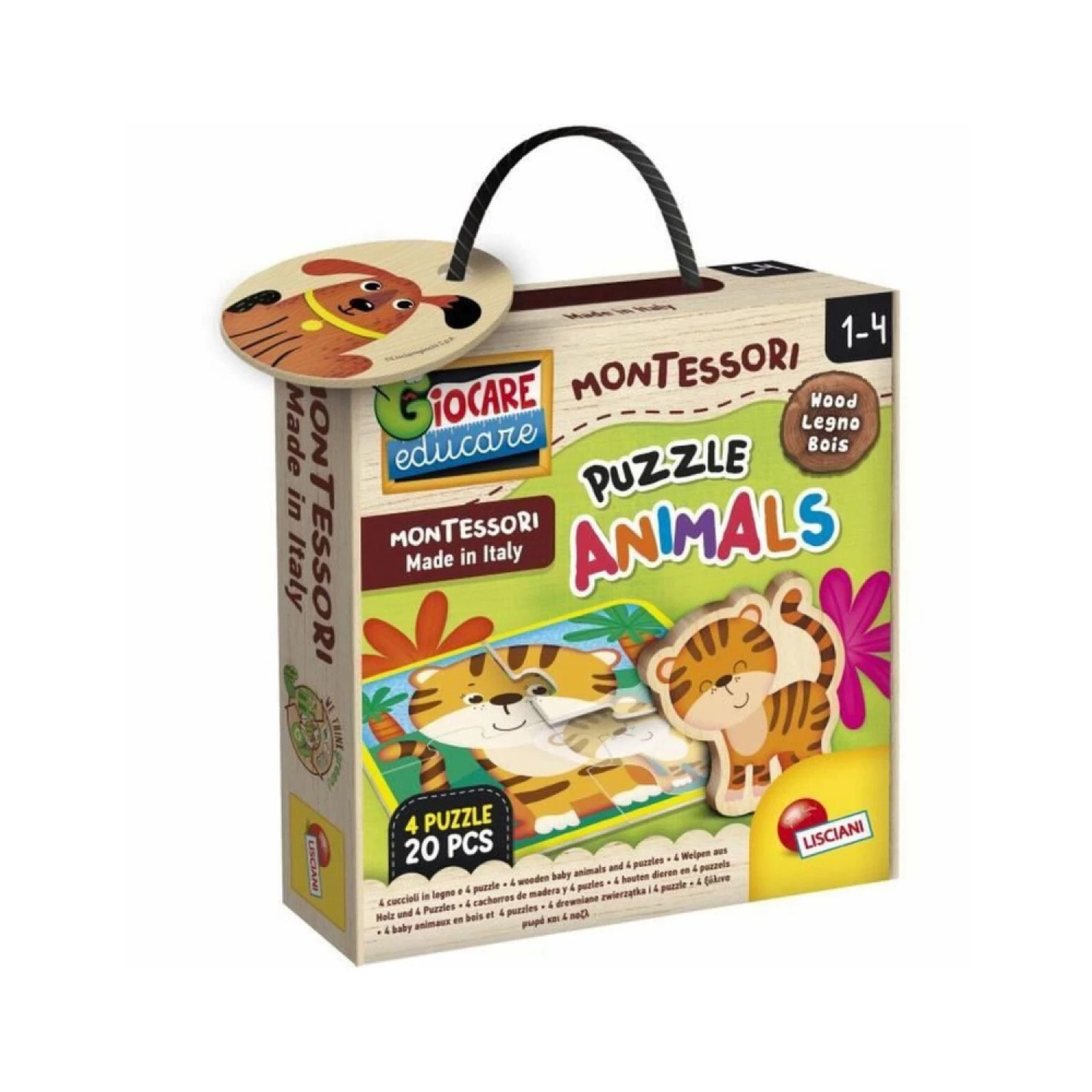 MONTESORI BABY EDUKATIVNA KUTIJA 4 PUZZLE ANIMALS LISCIANI