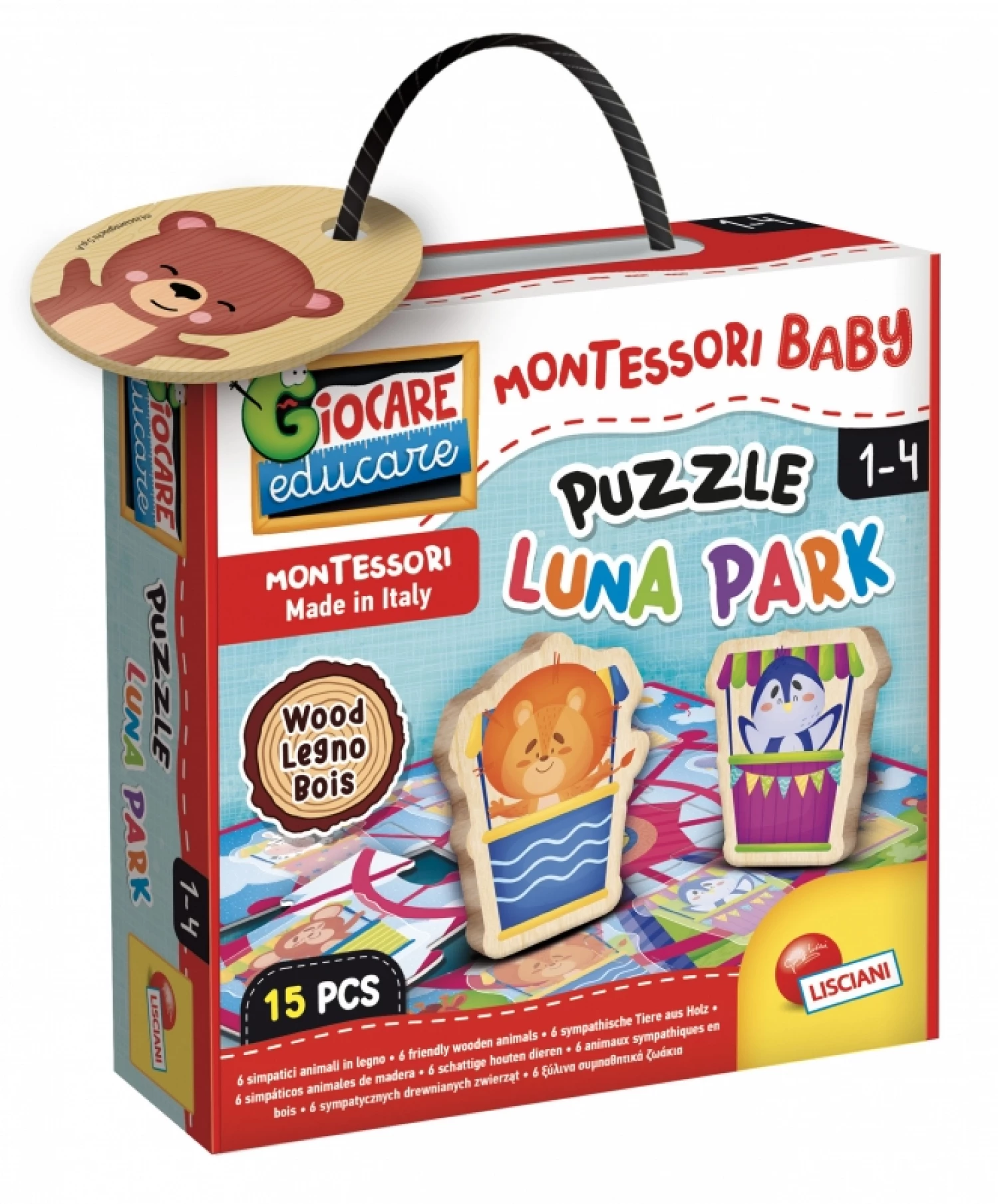 MONTESORI BABY EDUKATIVNA KUTIJA PUZZLE LUNA PARK LISCIANI