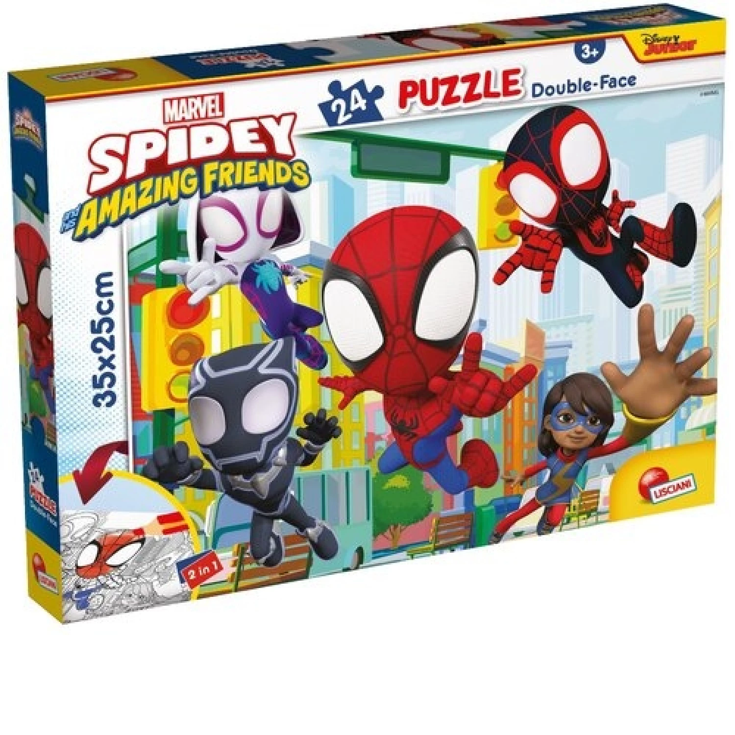 SLAGALICA LISCIANI 24PCS MARVEL SPIDEY AMAZING FRIEND 2U1 SLOZI I OBOJI 99603