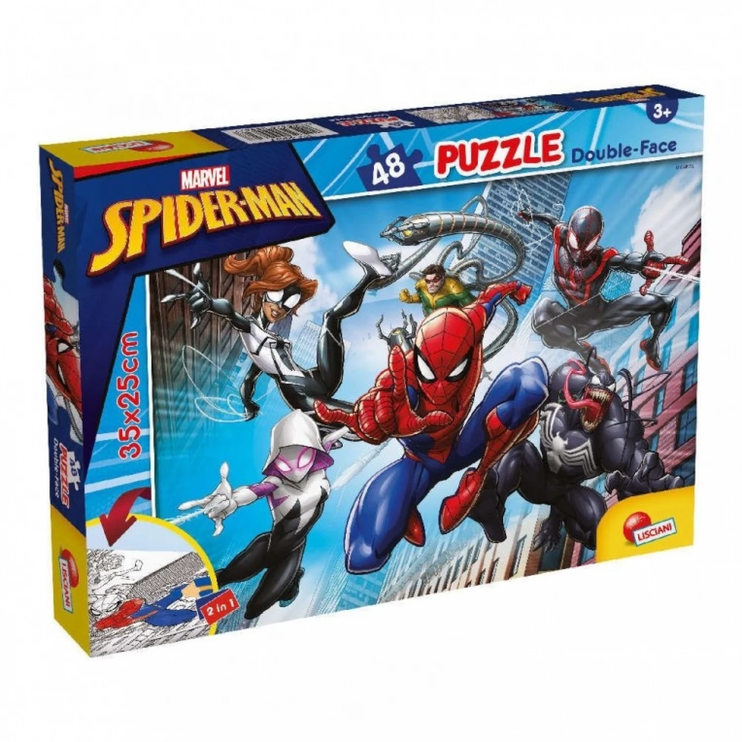 SLAGALICA LISCIANI 48PCS MARVEL SPIDERMAN 2U1 SLOZI I OBOJI 99627