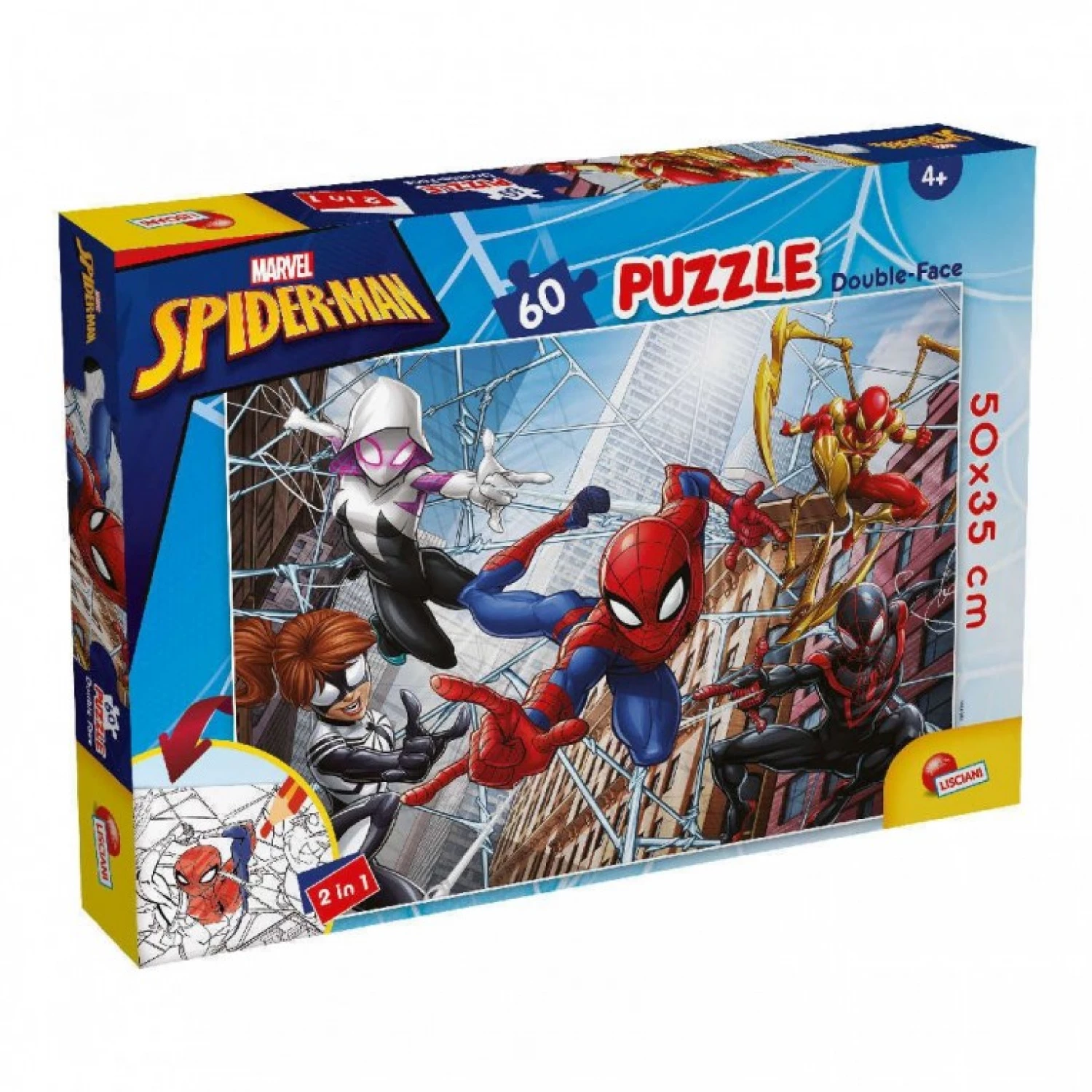 SLAGALICA LISCIANI 60PCS MARVEL SPIDERMAN 2U1 SLOZI I OBOJI 99689