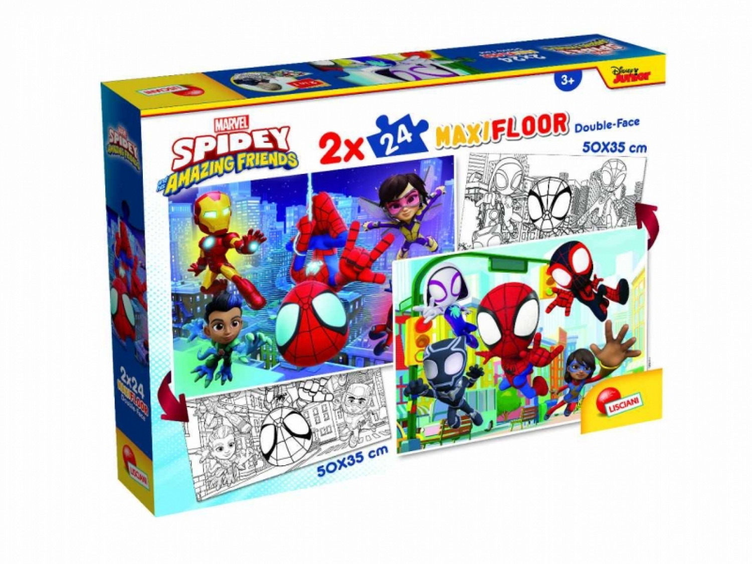 SLAGALICA LISCIANI 2X24PCS MAXI MARVEL SPIDEY 2U1 SLOZI I OBOJI 99788 ...