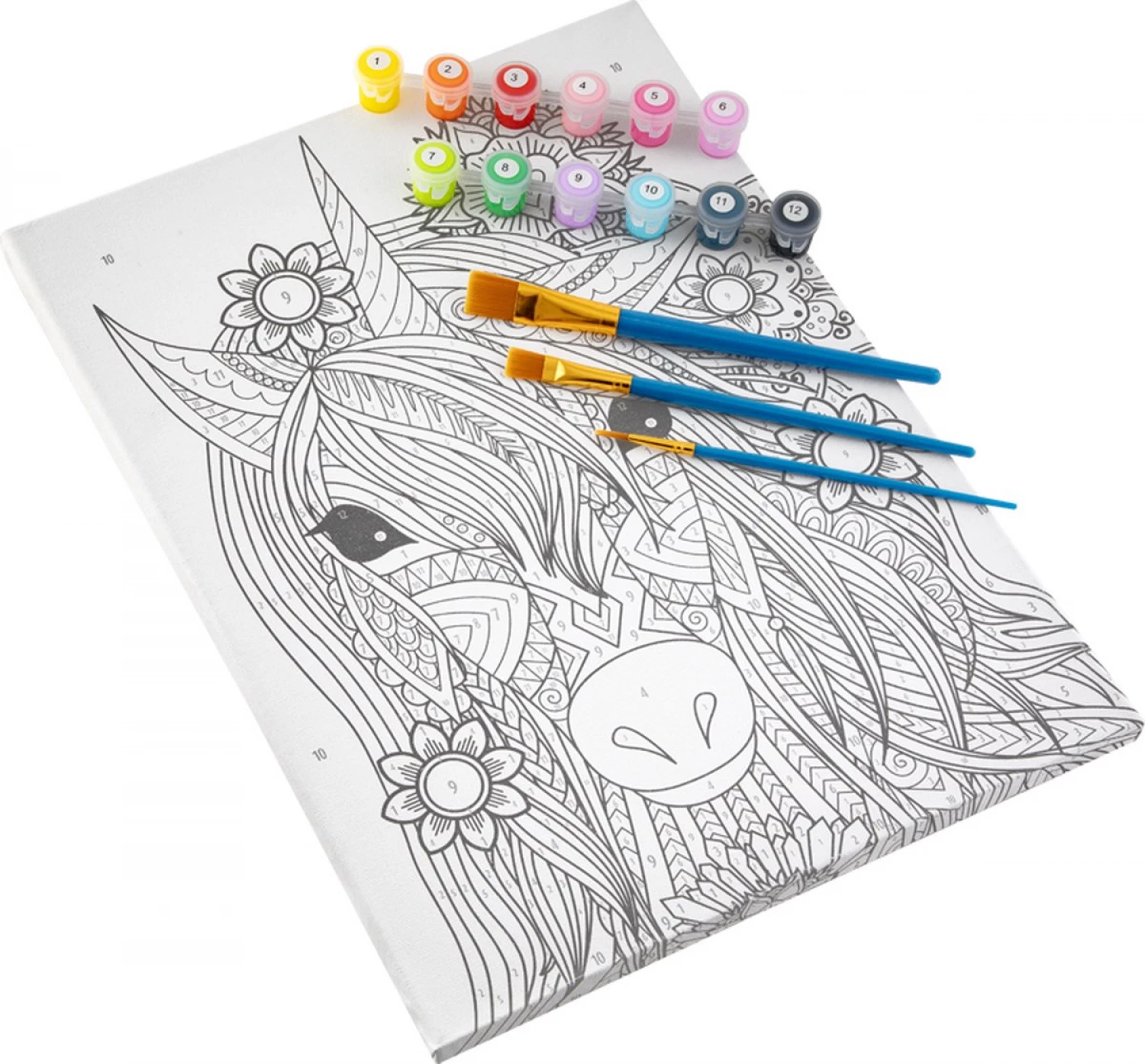 PAINT BY NUMBER JEDNOROG 30X40+12 BOJA