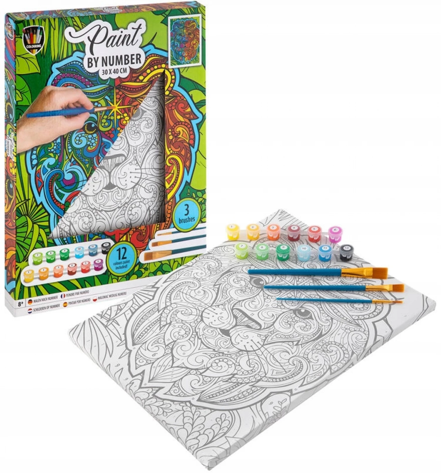 PAINT BY NUMBER LAV 30X40+12 BOJA