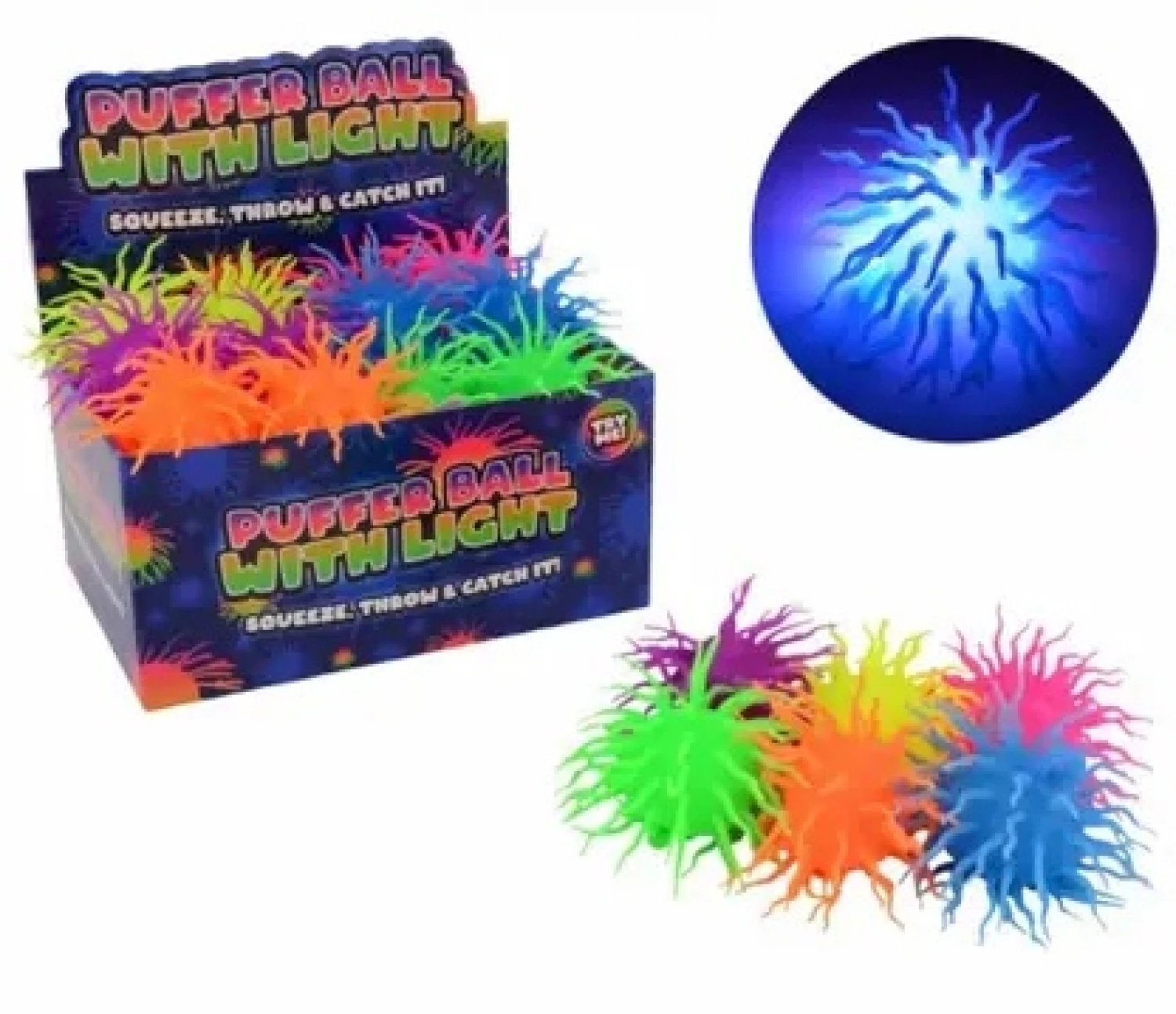 BODLJIKAVA CUPAVA LOPTICA SA SVETLOM 12CM 6ASS 24442