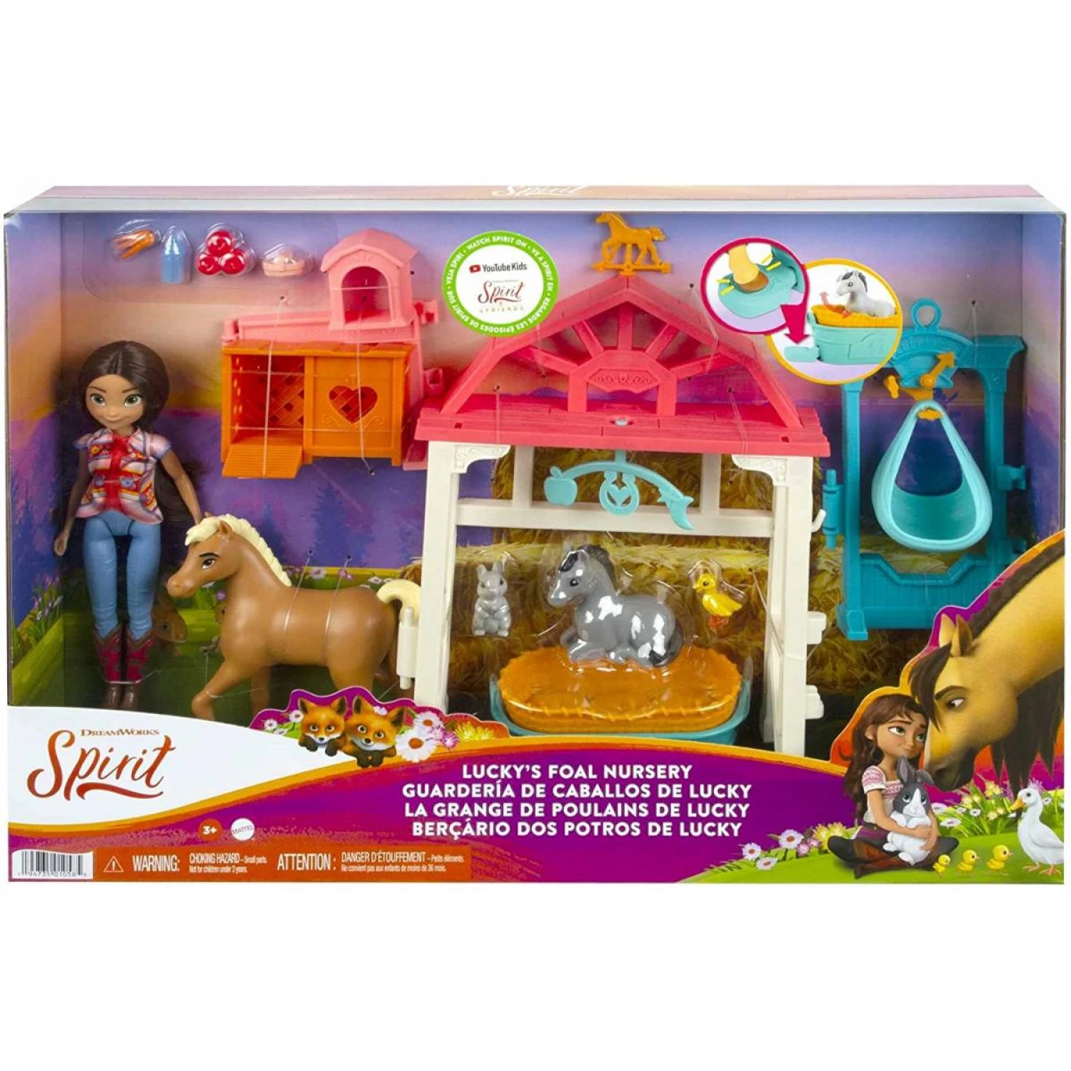 DREAMWORKS SPIRIT SET LUCKY'S FOAL NURSERY HCH37