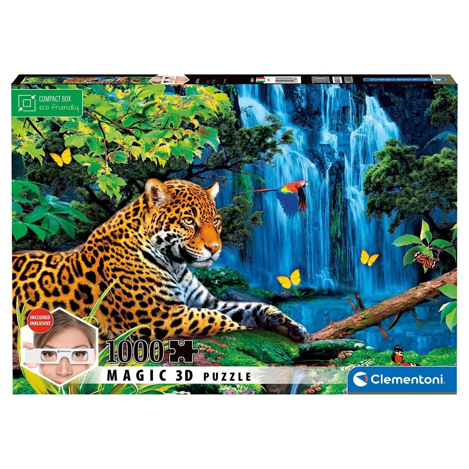 SLAGALICA PUZZLE MAGIC 3D JAGUAR 1000PCS CLEMENTONI 98346