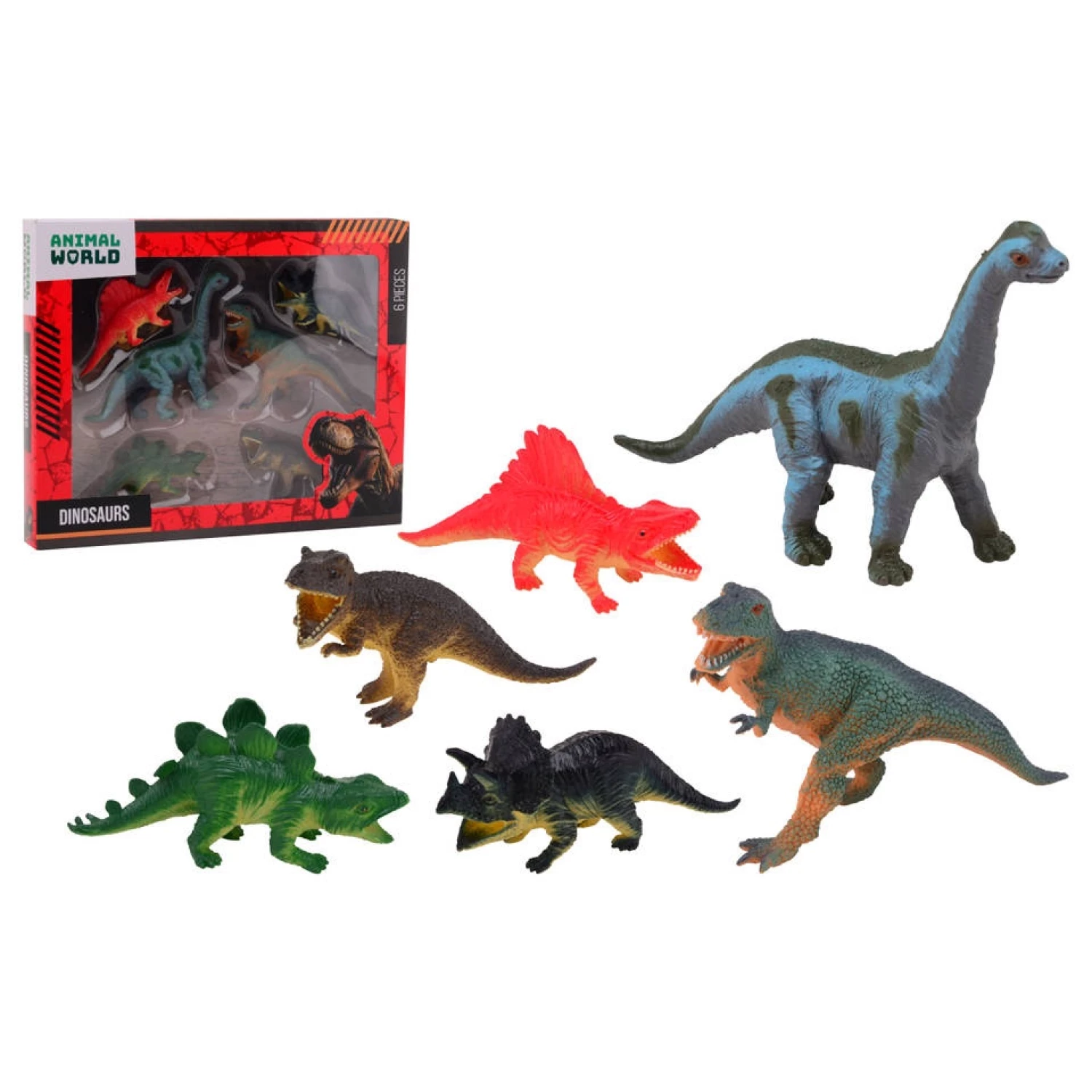 ŽIVOTINJE DINOSAURUSI U KUTIJI 6 KOMADA ANIMAL WORLD