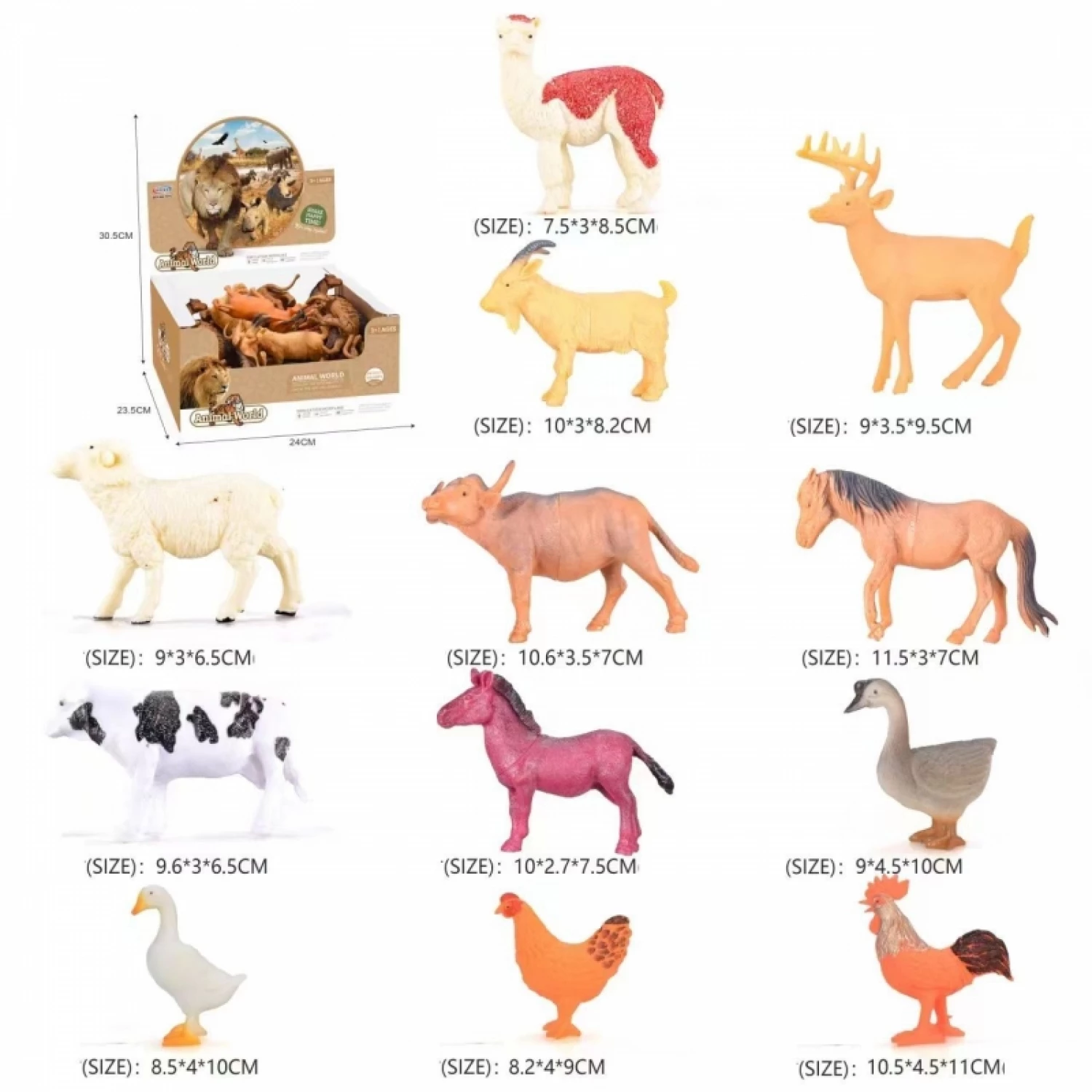 ZIVOTINJE ANIMAL WORLD FARMA BY168-88Y
