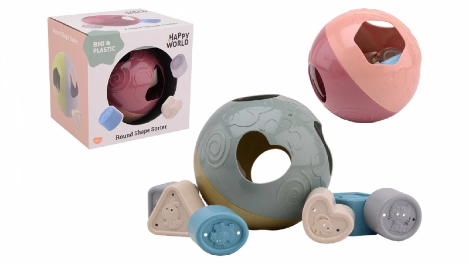 HAPPY WORLD BIO PLASTIC EDUKATIVNA LOPTA SORTER