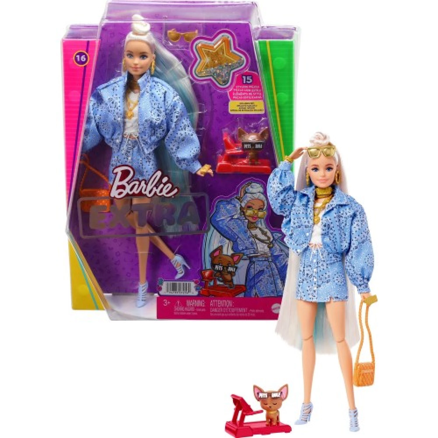 BARBIE LUTKA BARBIE EXTRA PRINT ROCK