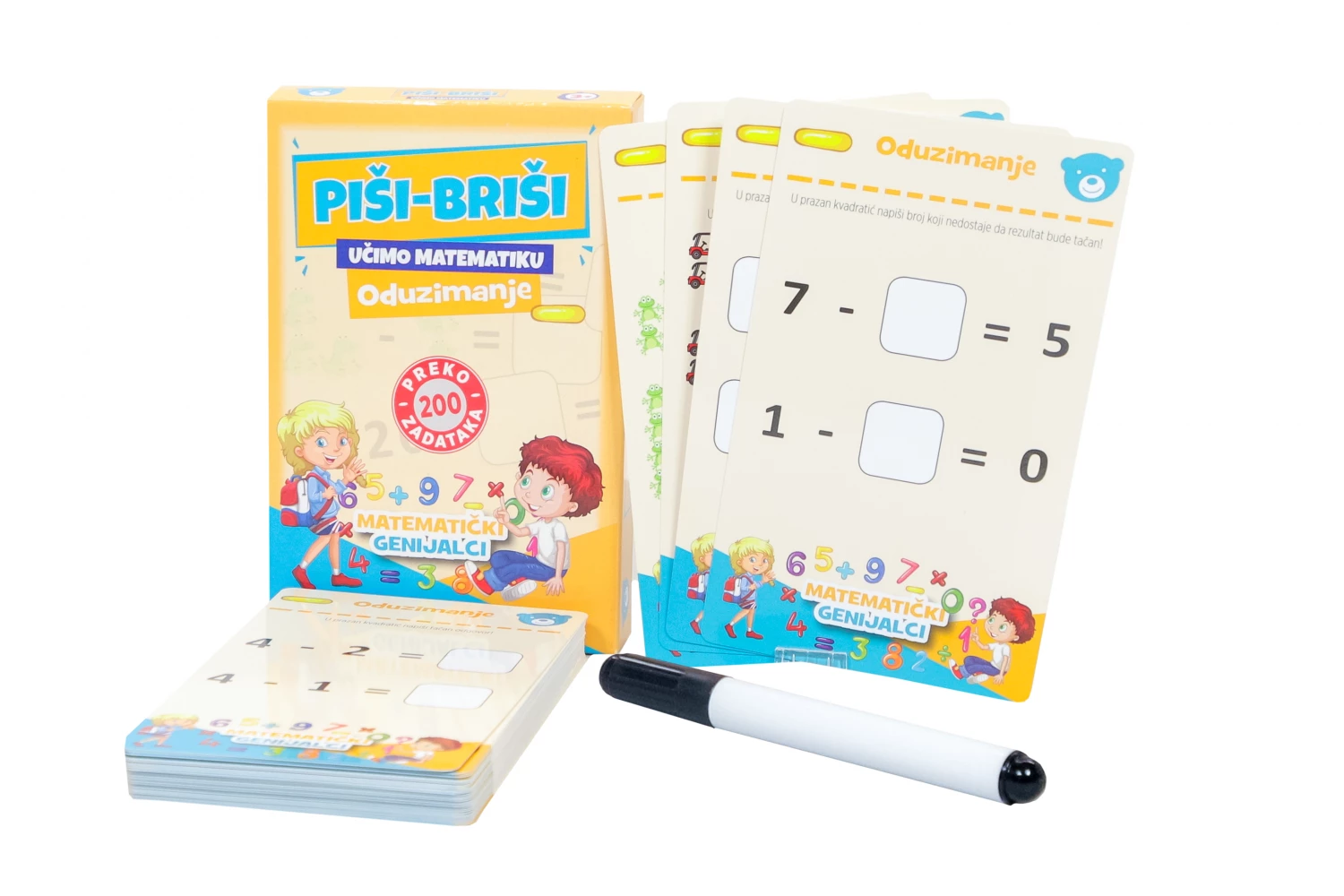 EDUKATIVNE KARTICE PISI-BRISI ODUZIMANJE 01878