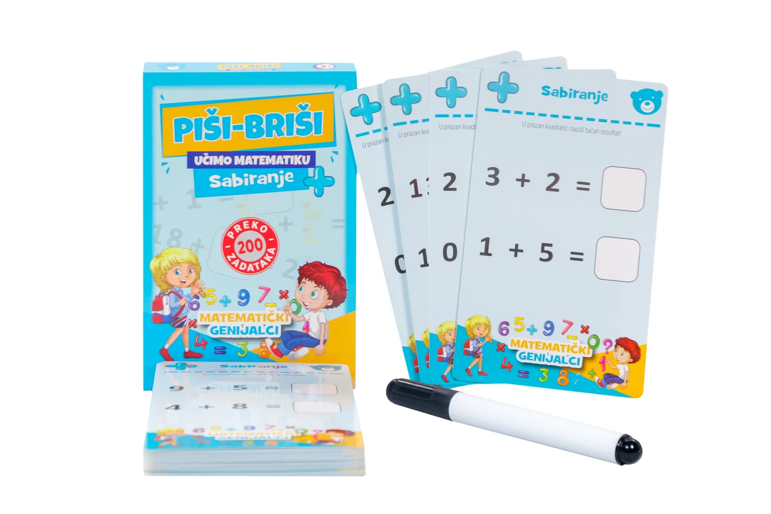 EDUKATIVNE KARTICE PISI-BRISI SABIRANJE 01861