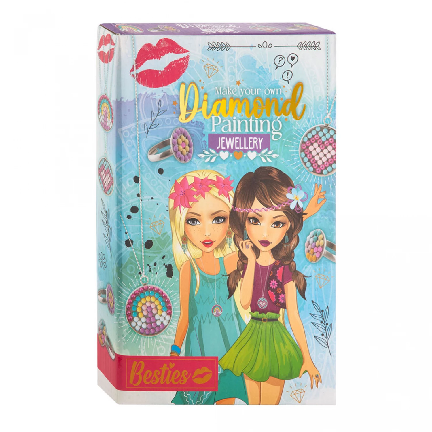 BESTIES KREATIVNI SET DIAMOND PAINTING - NAKIT 4PCS 26x17cm