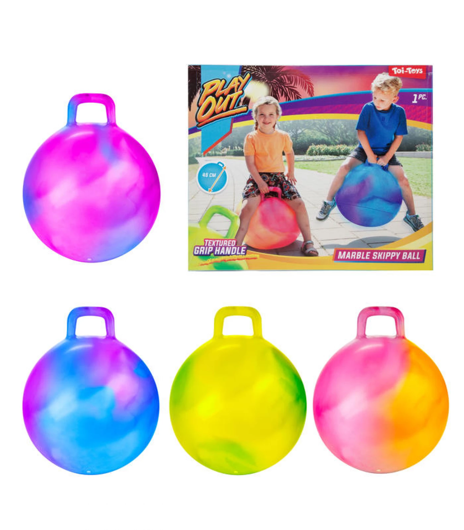 PLAY OUT LOPTA ZA SKAKANJE MARBLE 45CM 4ASS 42448Z