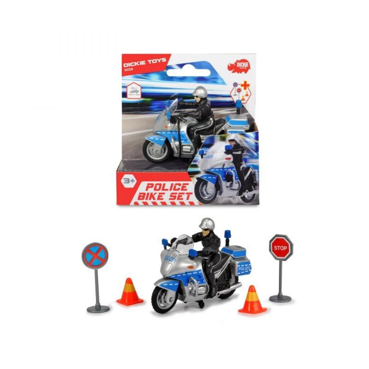 DICKIE POLICIJSKI MOTOR 10CM