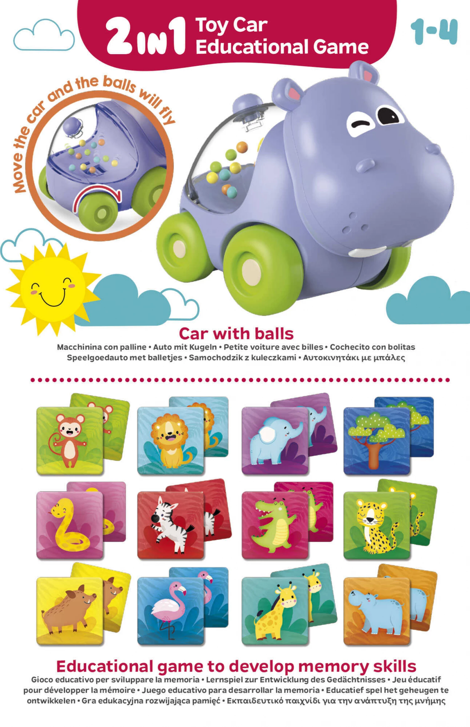 CAROTINA BABY 2U1 AUTO HIPPO I IGRA MEMO LISCIANI
