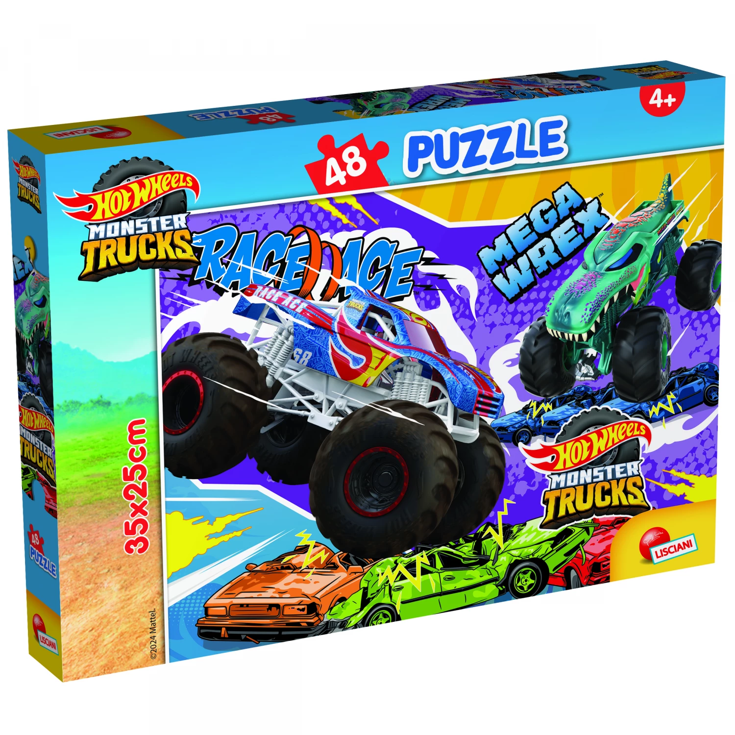 SLAGALICA LISCIANI 48PCS HOT WHEELS 2U1 SLOZI I OBOJI