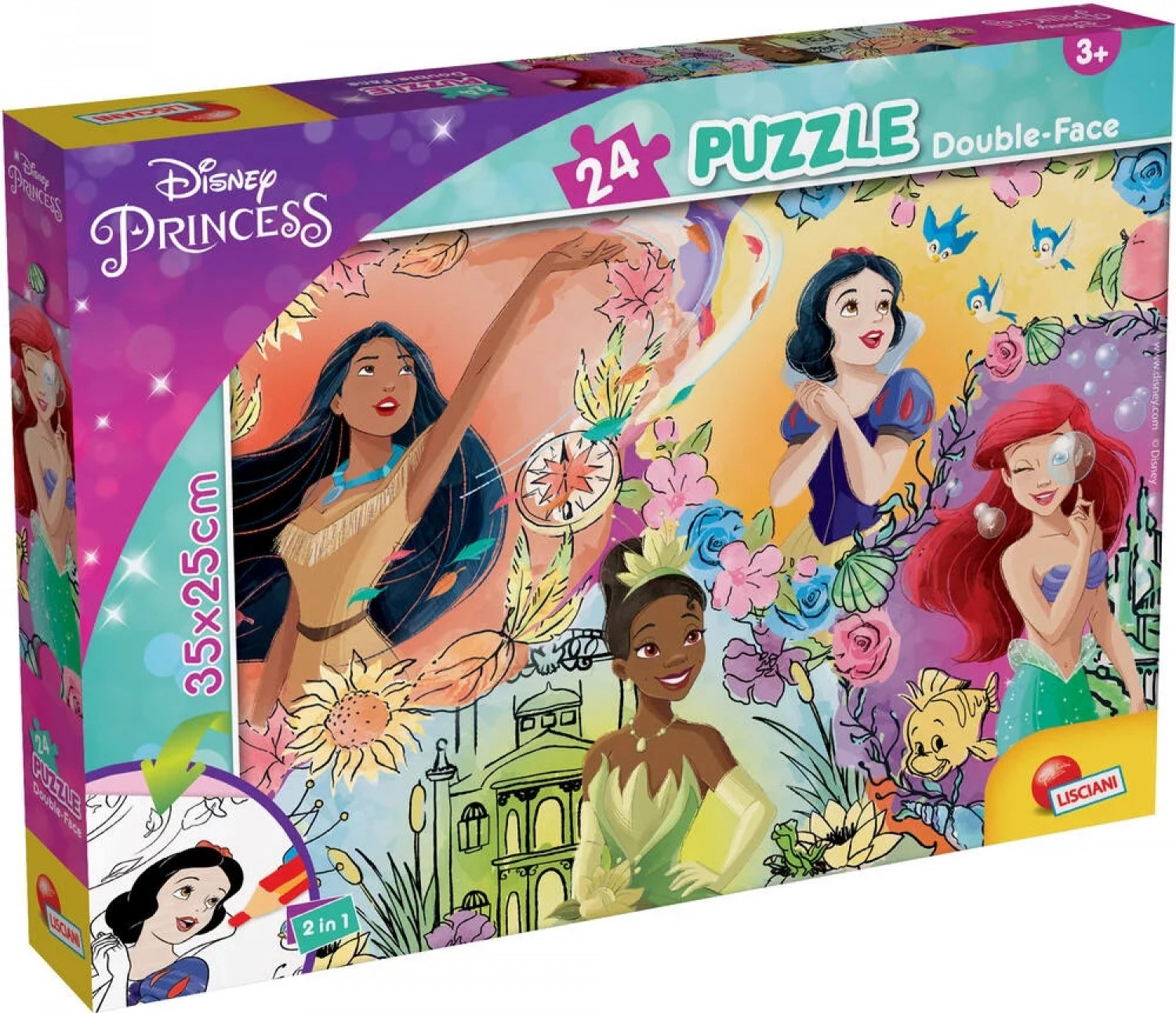 SLAGALICA LISCIANI 24PCS DISNEY PRINCESSE 2U1 2U1 SLOZI I OBOJI ...