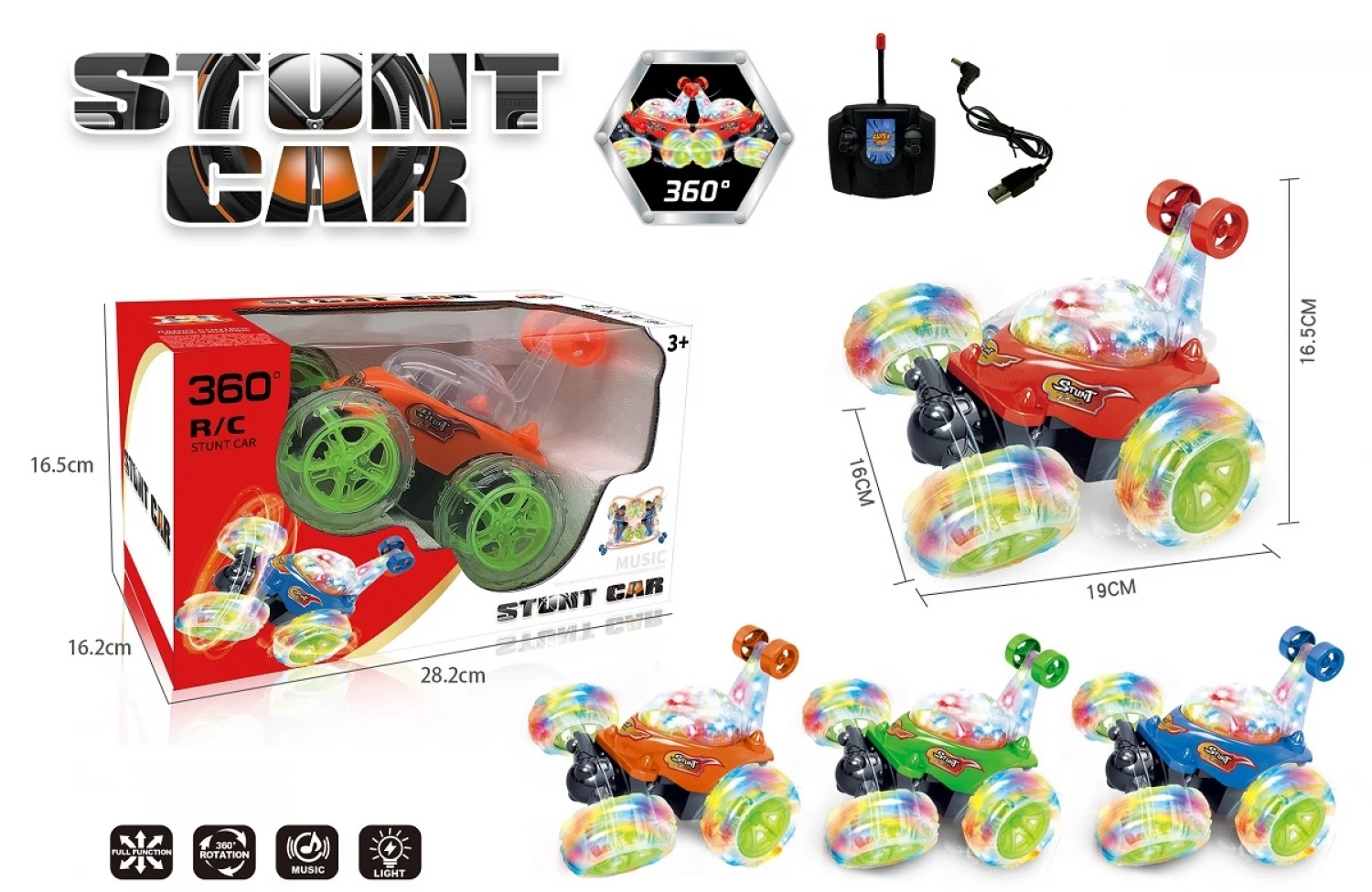 AUTO 360 STUNT ROLL SA SVETLECIM TOCKOVIMA