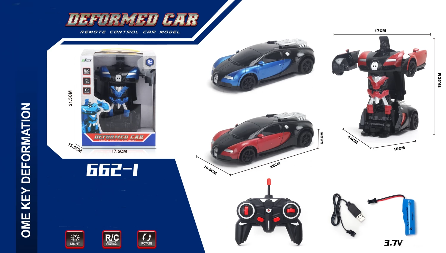 TRANSFORMERS AUTO 1:18 R/C USB 662-1
