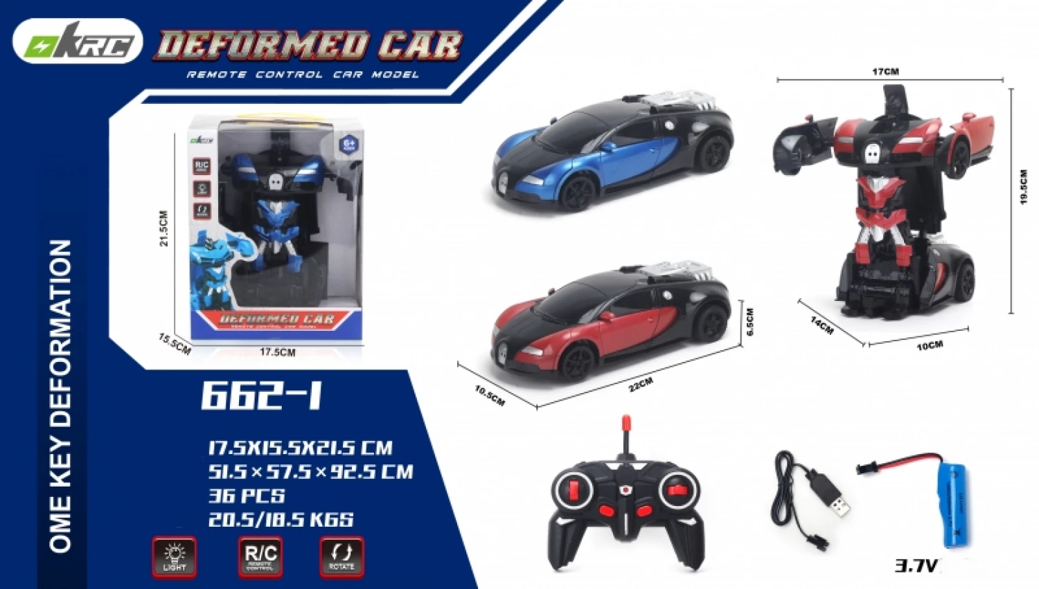 TRANSFORMERS AUTO 1:18 R/C USB 662-1