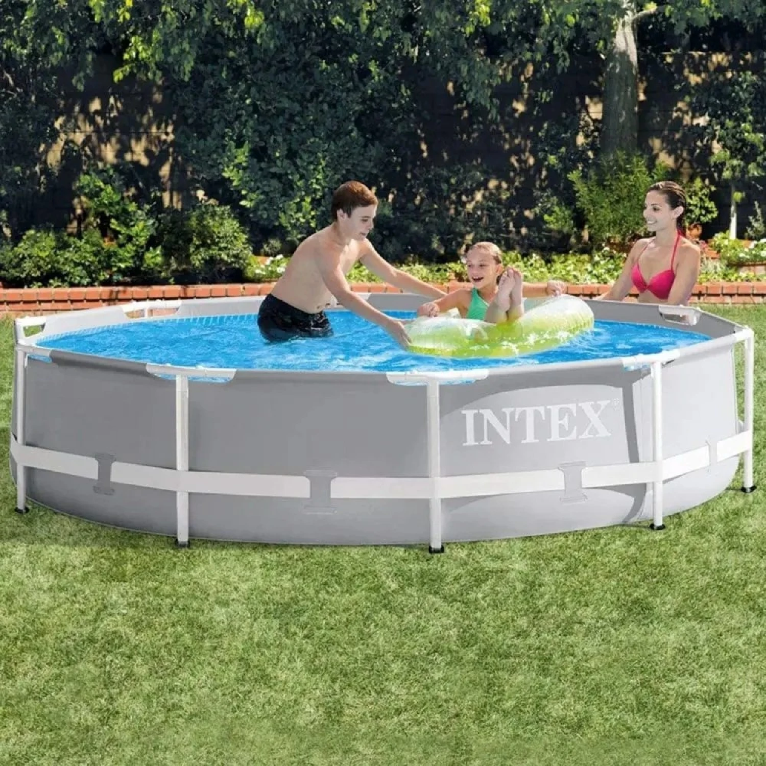 INTEX BAZEN PRIZMA SA METALNOM KONSTRUKCIJOM 305X76CM SA 12V PUMPOM 26702GN