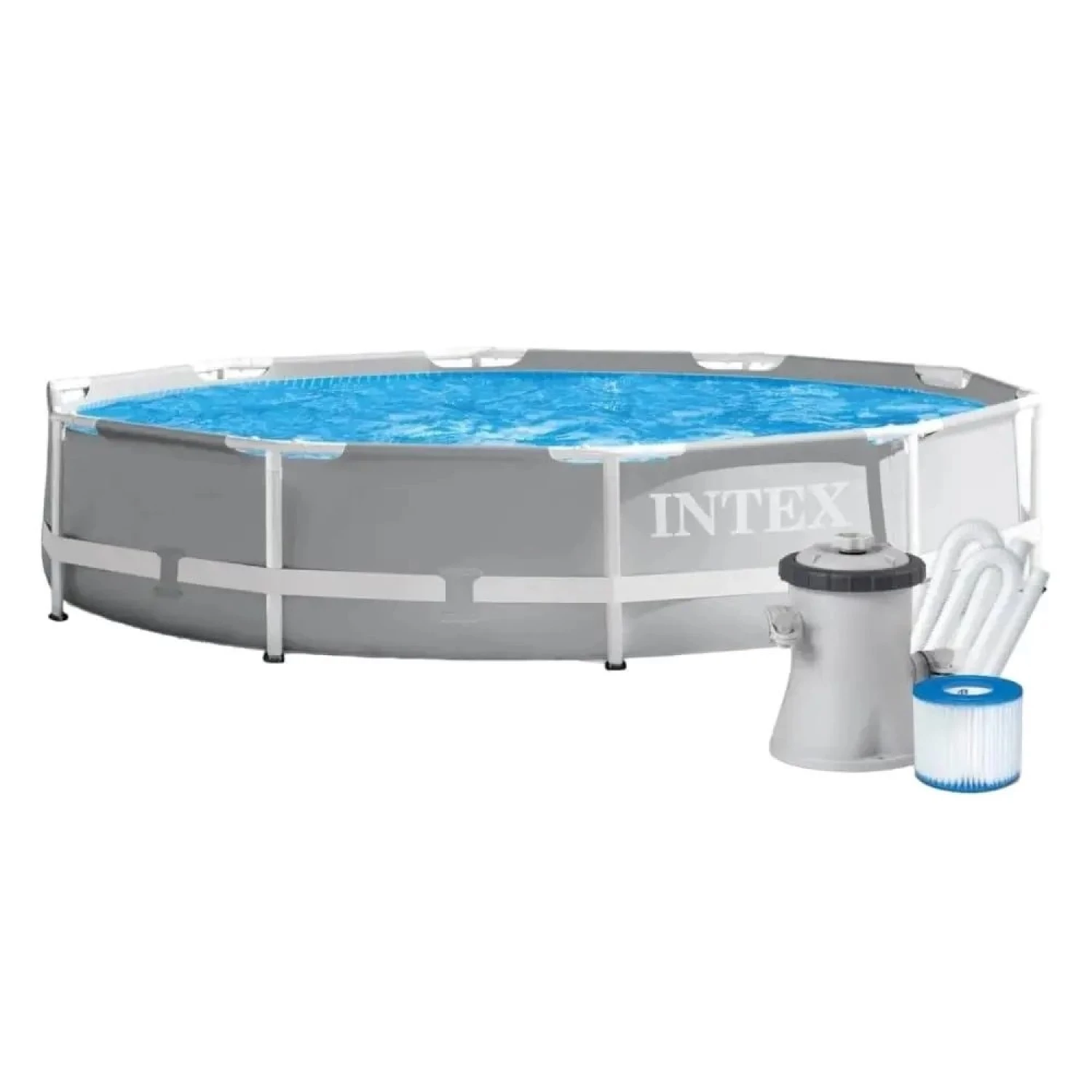 INTEX BAZEN PRIZMA SA METALNOM KONSTRUKCIJOM 305X76CM SA 12V PUMPOM 26702GN
