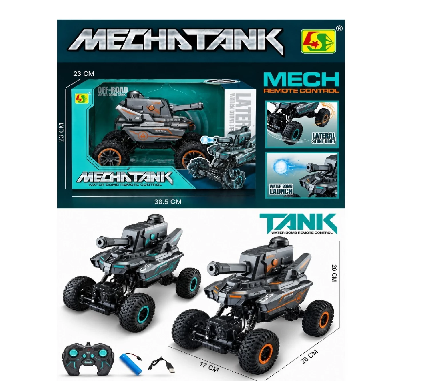 AUTO CROSS TENK 1:16 R/C 955-158
