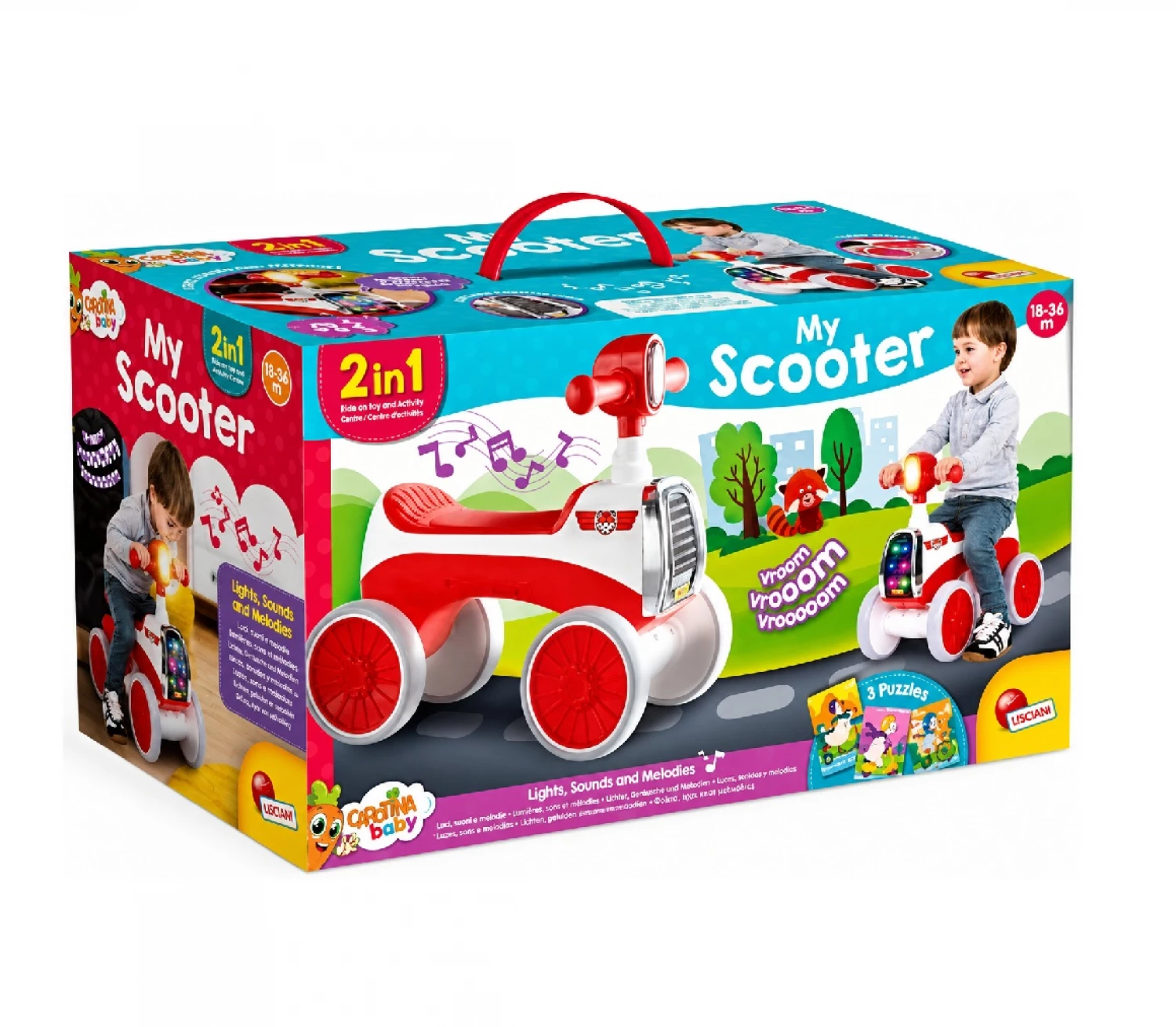 CAROTINA BABY RIDE ON SKUTER 2U1 LISCIANI