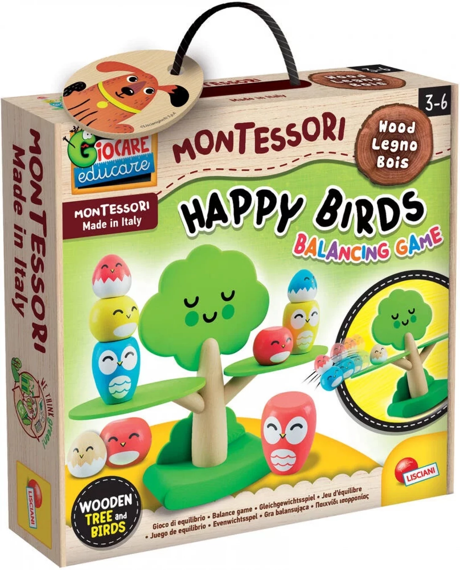 MONTESORI SET BABY WOOD HAPPY BIRDS