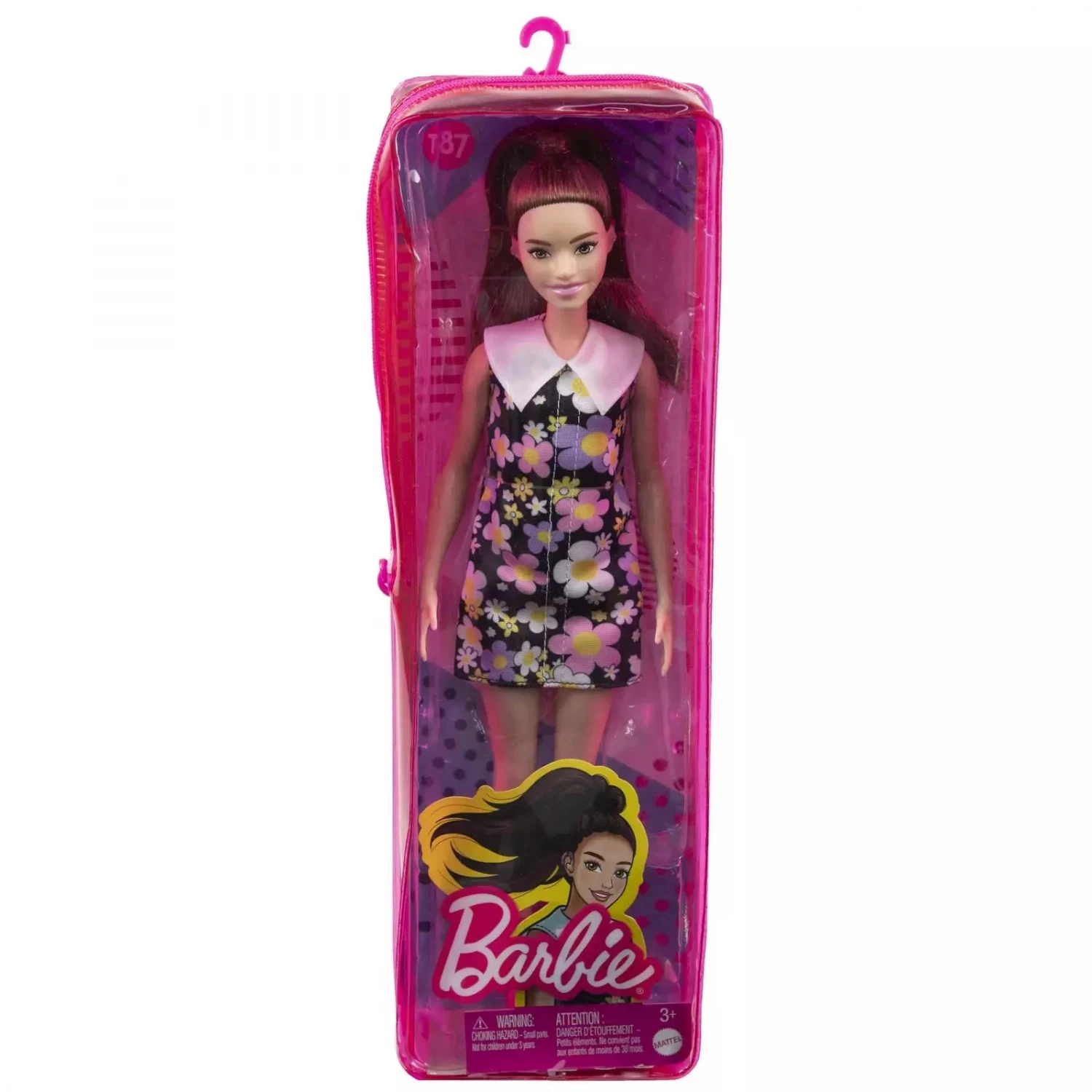 BARBIE LUTKA FASHIONISTAS U HALJINI SA CVETNIM DEZENOM MATTEL