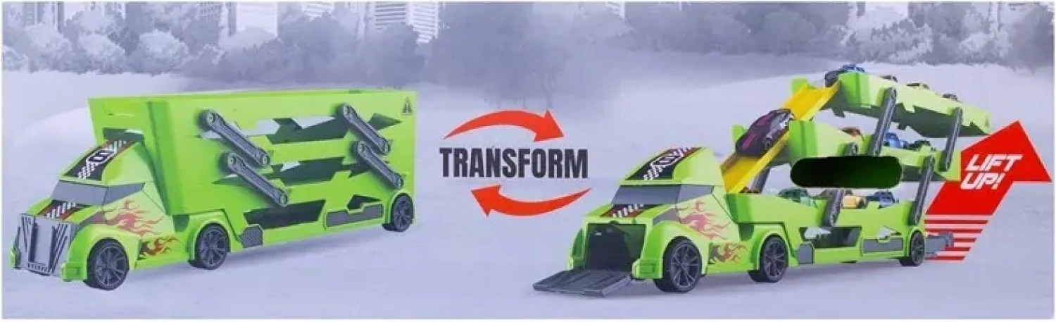 KAMION SA PLATFORMAMA I 4 METALNA AUTICA