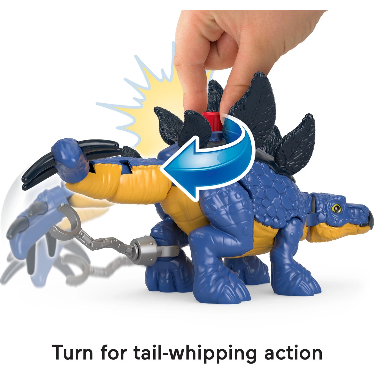 JURASSIC WORLD CAMP CREATACEOUS IMAGINEXT XL DINO STEGOSAURUS & DR. GRANT