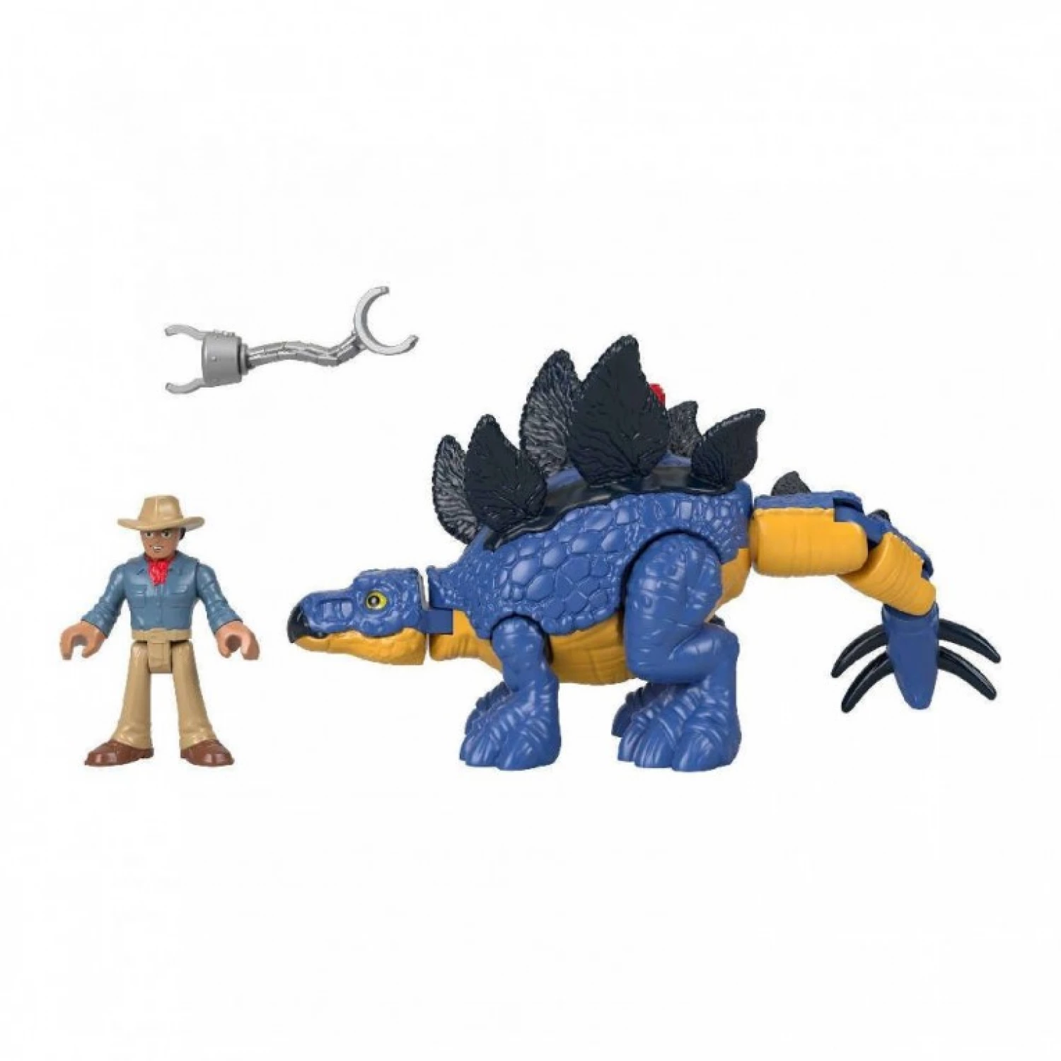 JURASSIC WORLD CAMP CREATACEOUS IMAGINEXT XL DINO STEGOSAURUS & DR. GRANT