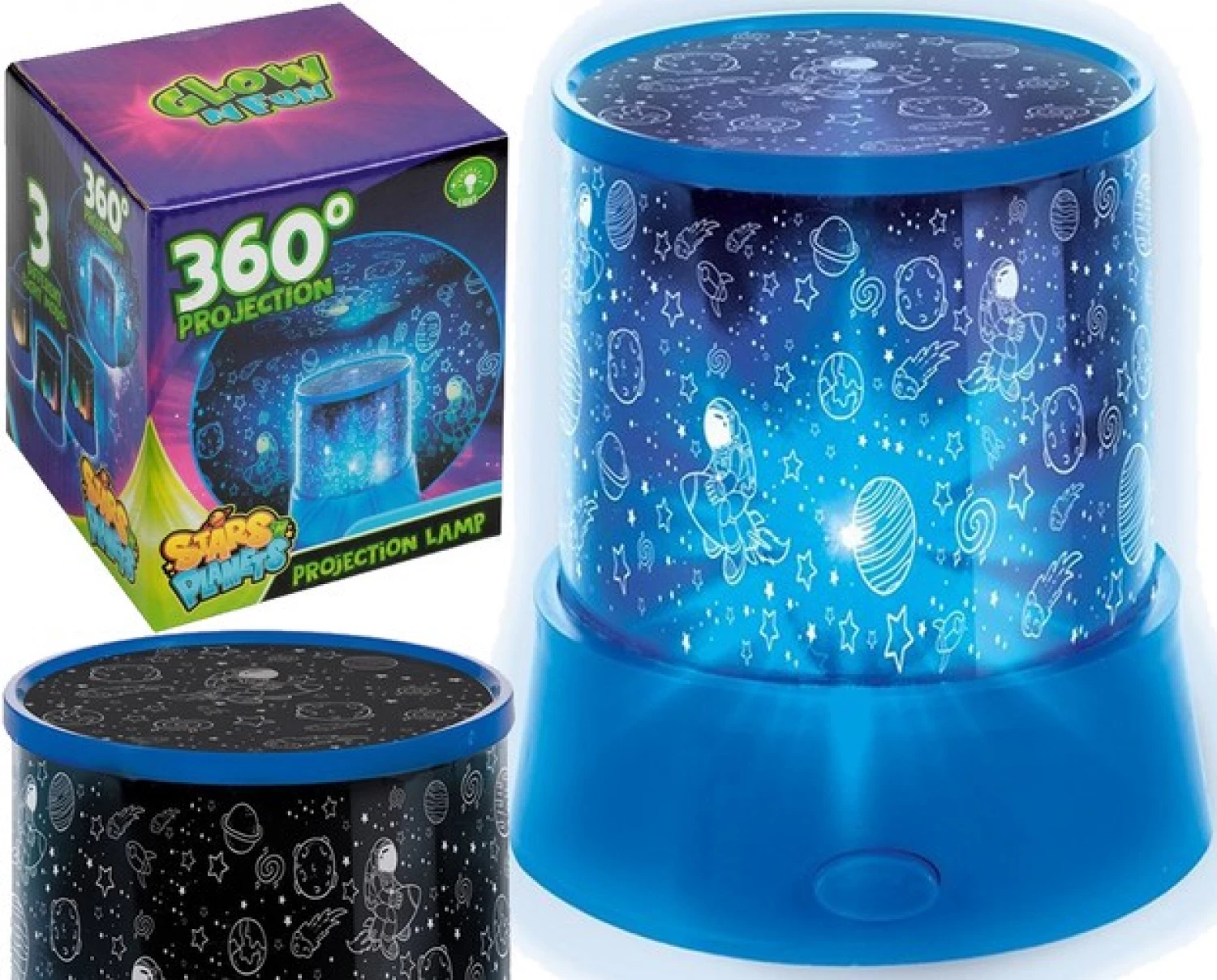 GLOW N FUN PROJECTION LAMPA GALAXY