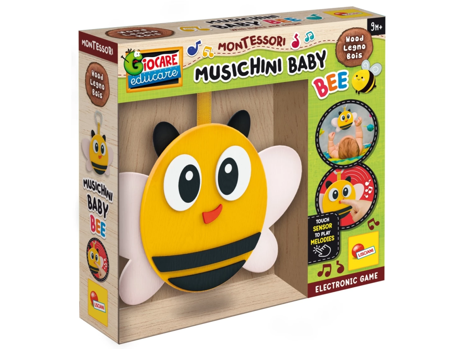 MONTESORI MUSICINI BABY DRVENI SET LISCIANI PCELA