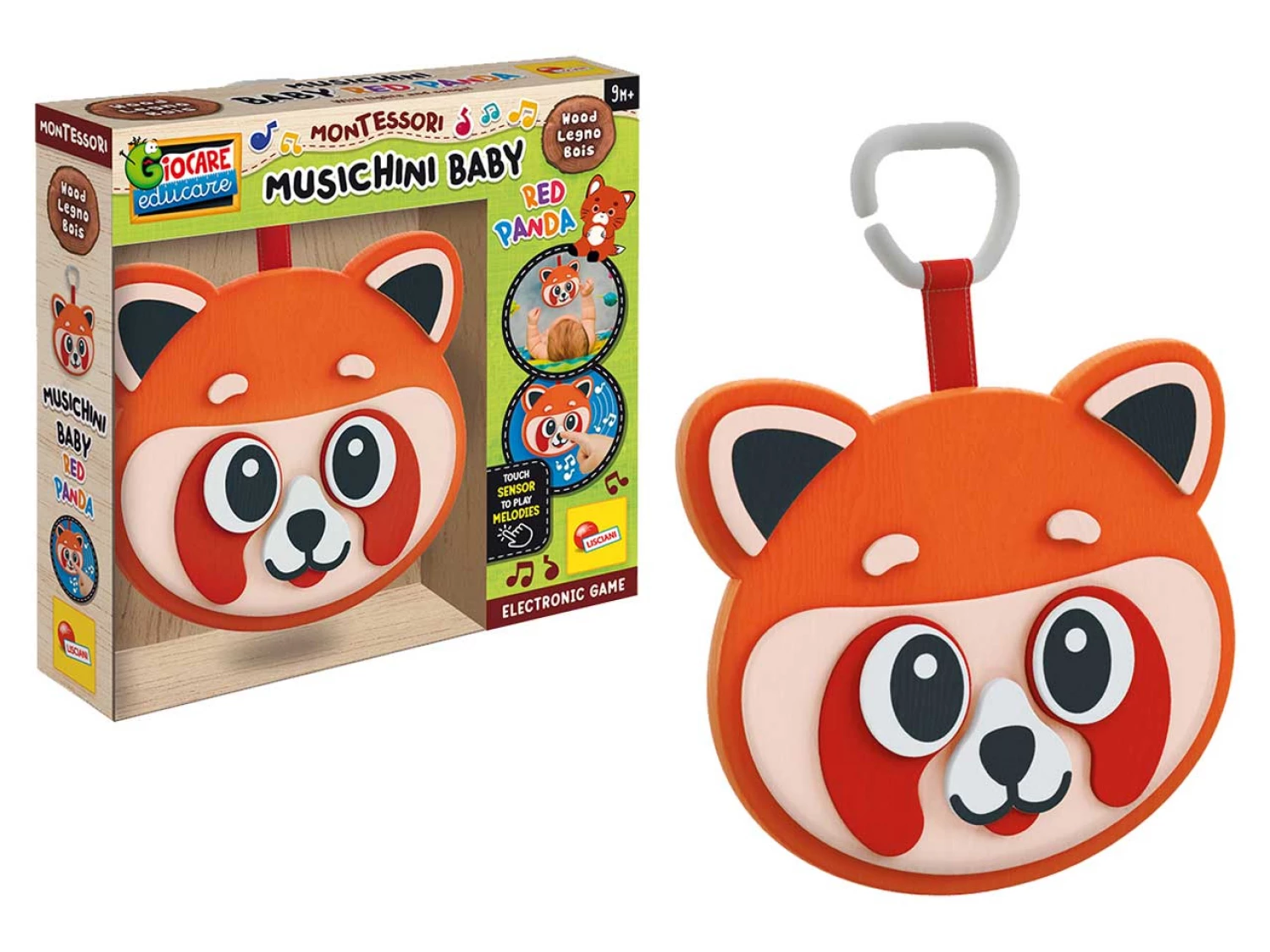 MONTESORI MUSICINI BABY DRVENI SET LISCIANI RED PANDA