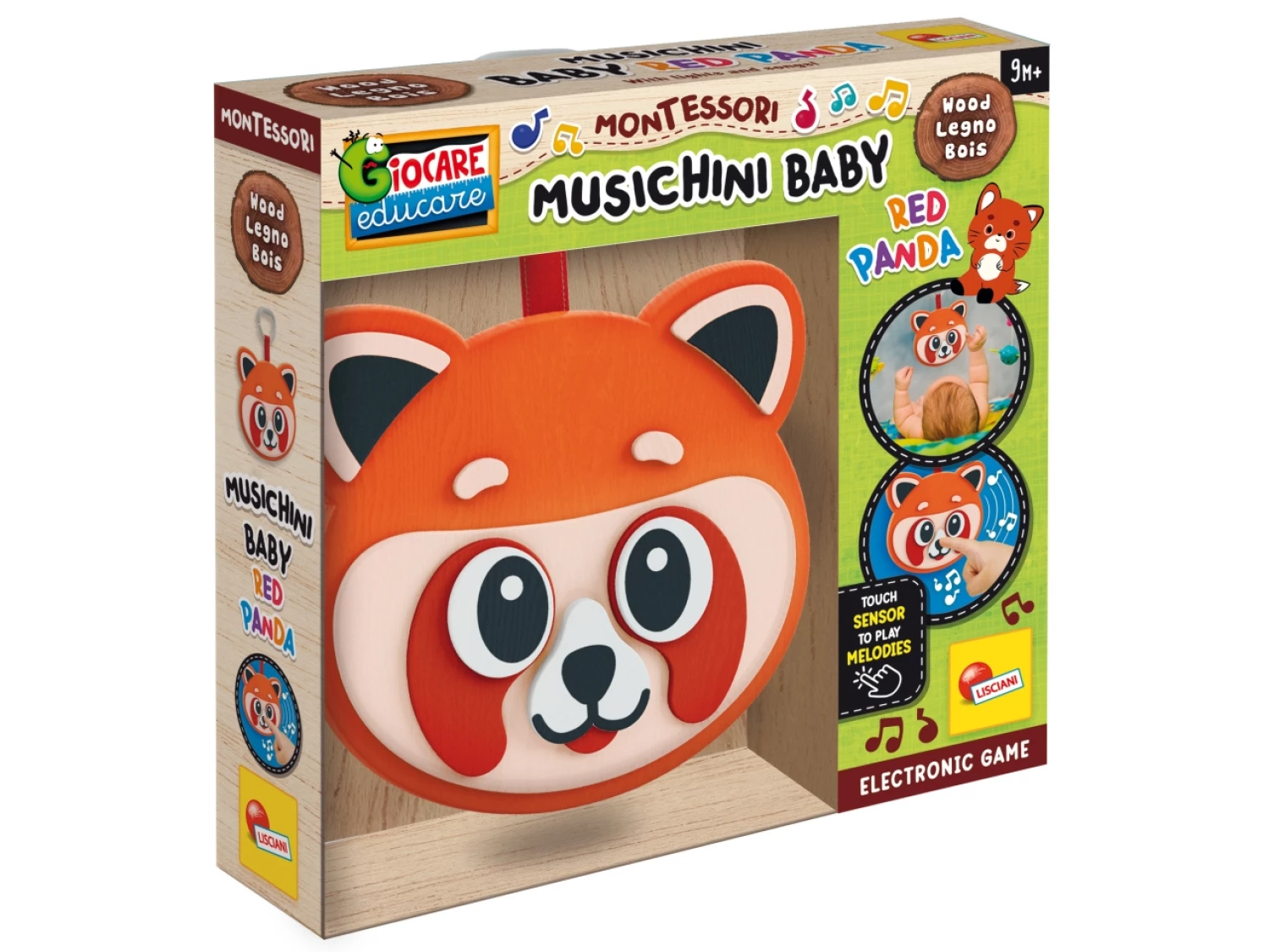 MONTESORI MUSICINI BABY DRVENI SET LISCIANI RED PANDA