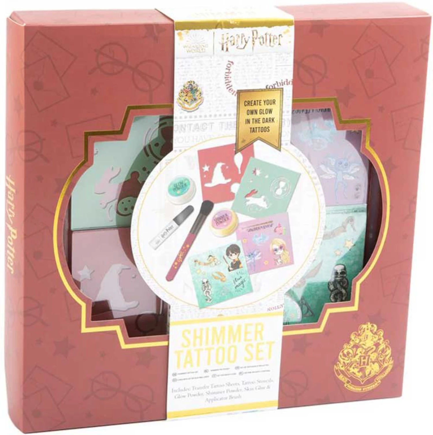 HARRY POTTER KREATIVNI SET SHIMMER TATTOO GLOW IN THE DARK