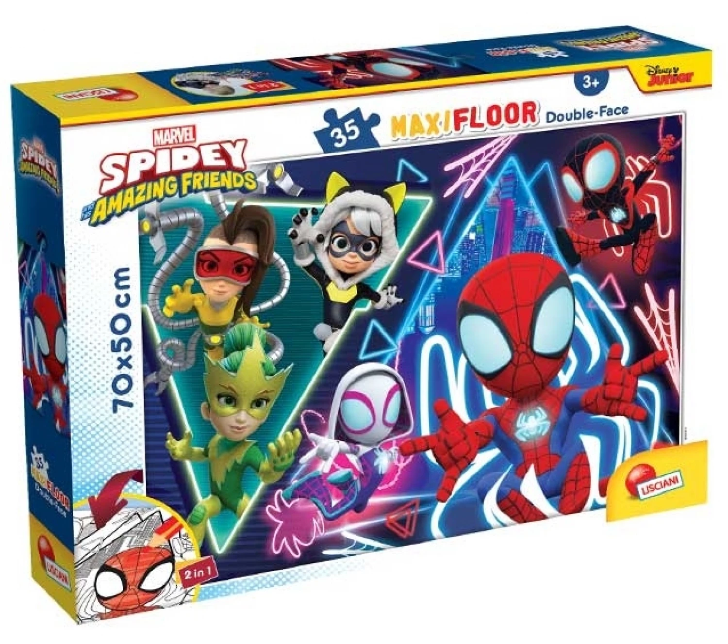 SLAGALICA LISCIANI 35PCS MAXI MARVEL SPIDEY 2U1 SLOZI I OBOJI