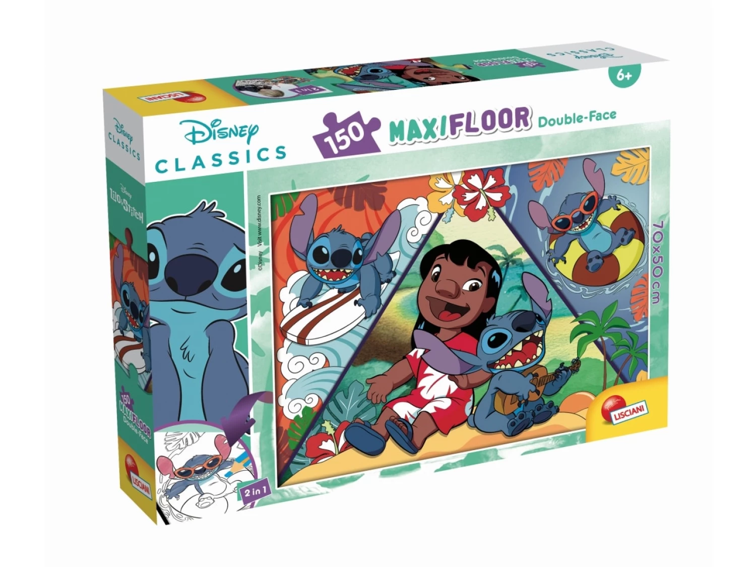 SLAGALICA LISCIANI 150PCS MAXI LILO & STITCH 2U1 SLOZI I OBOJI