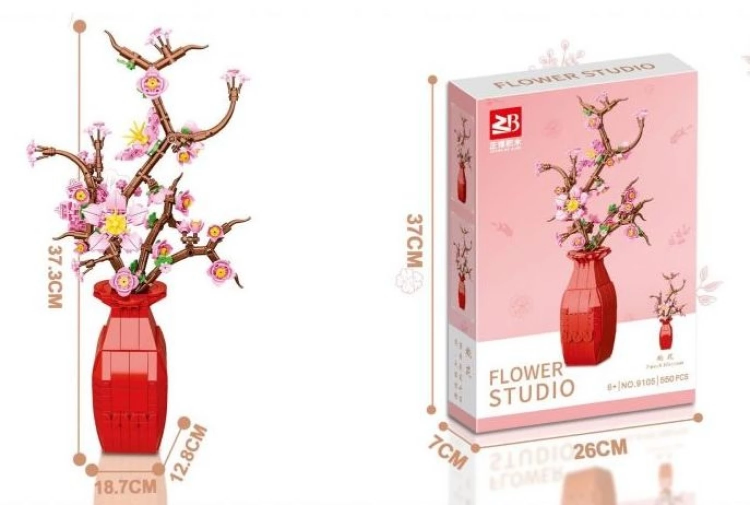 UKRASNA BILJKA PEACH BLOSSOM KOCKE 550PCS