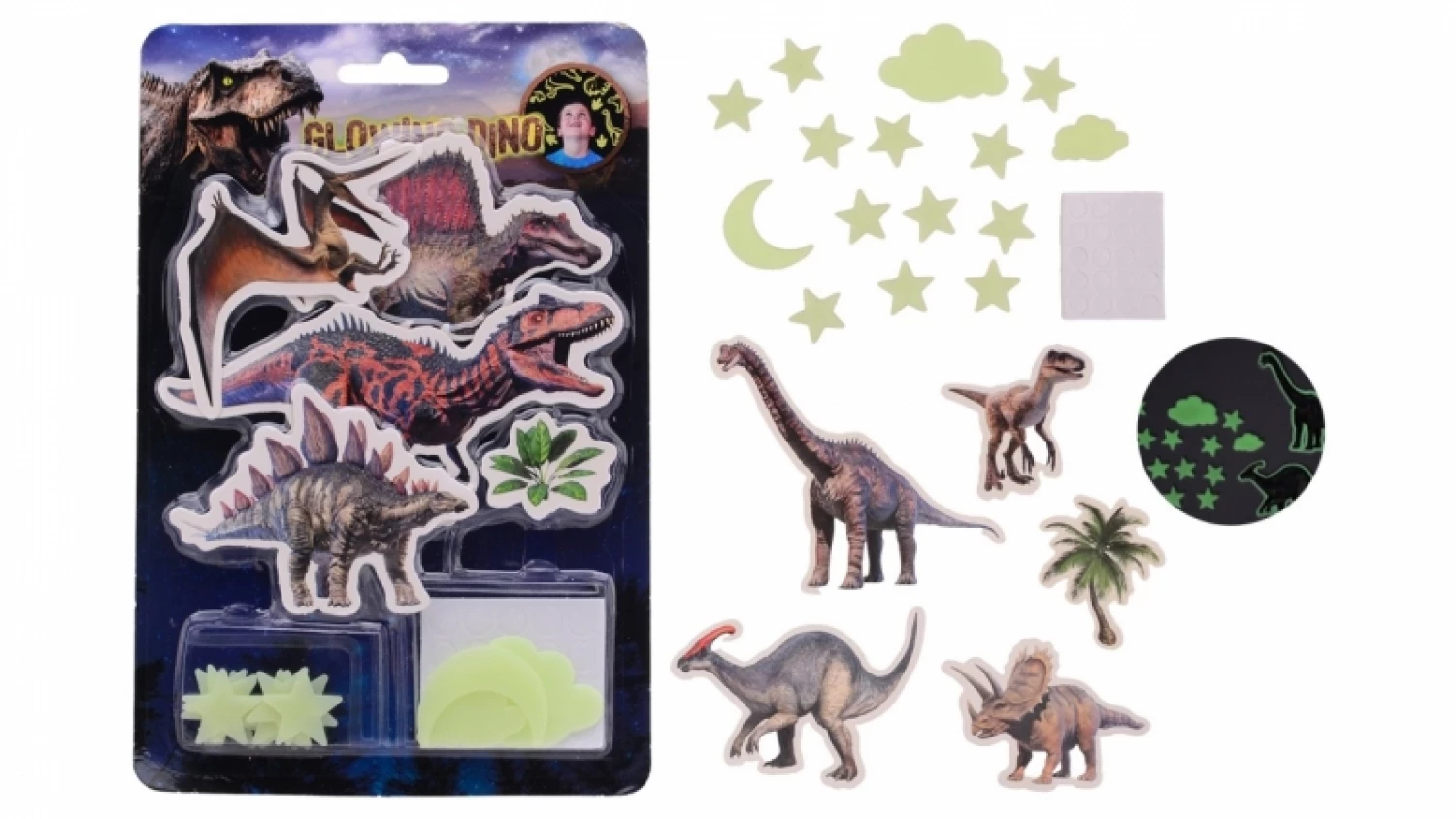 DINOSAURUSI STIKERI SIJAJU U MRAKU 2ASS