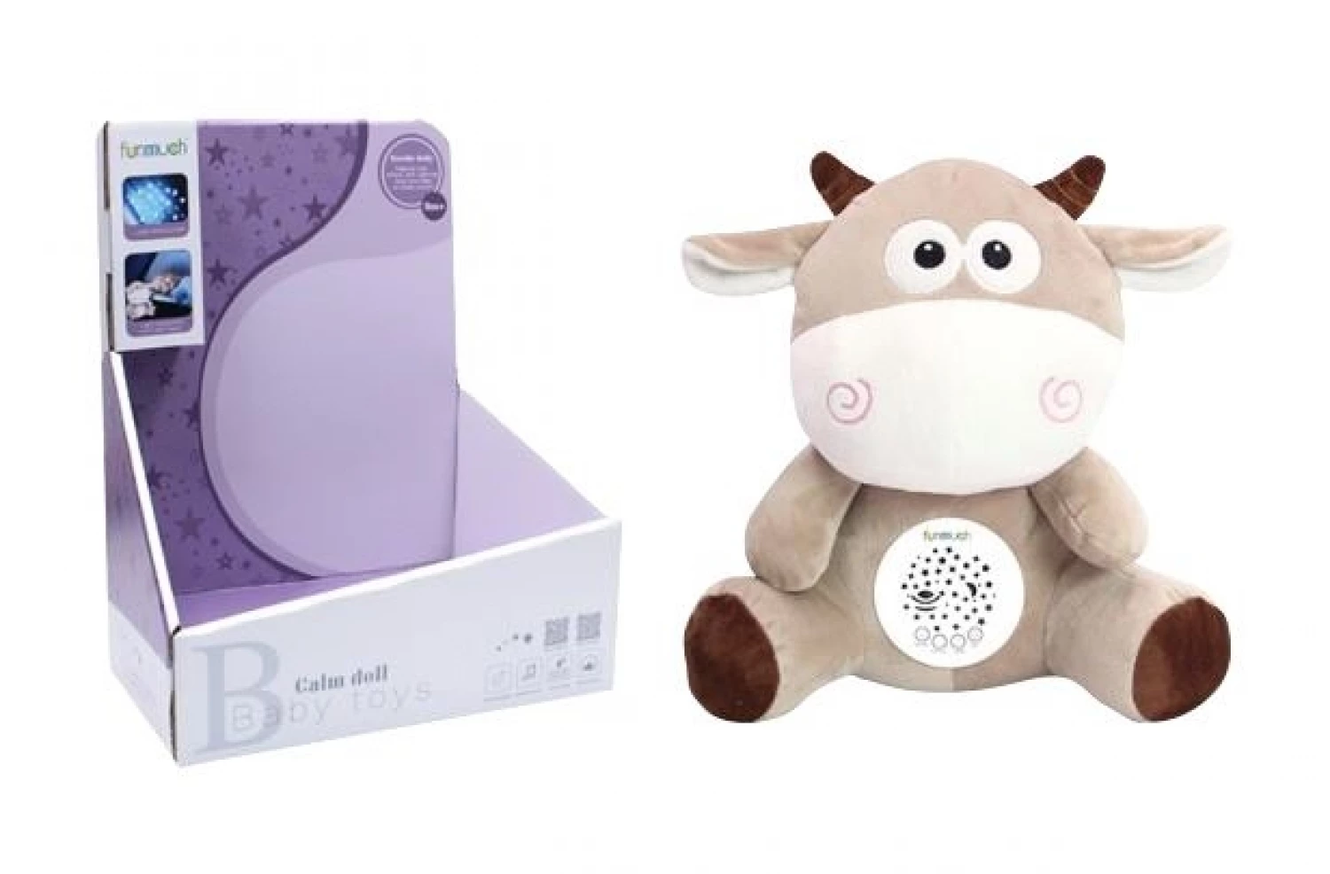 PLISANI PROJEKTOR KRAVICA BABY USPAVANKA SA MUZIKOM I SVETLO