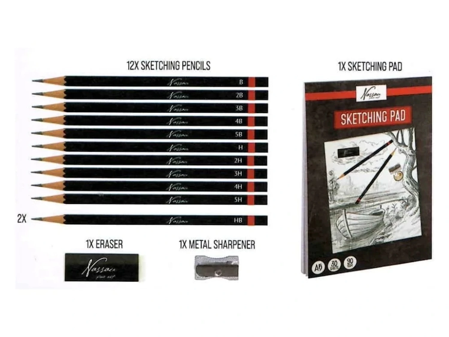 SET ZA SKICIRANJE U KUTIJI 15PCS