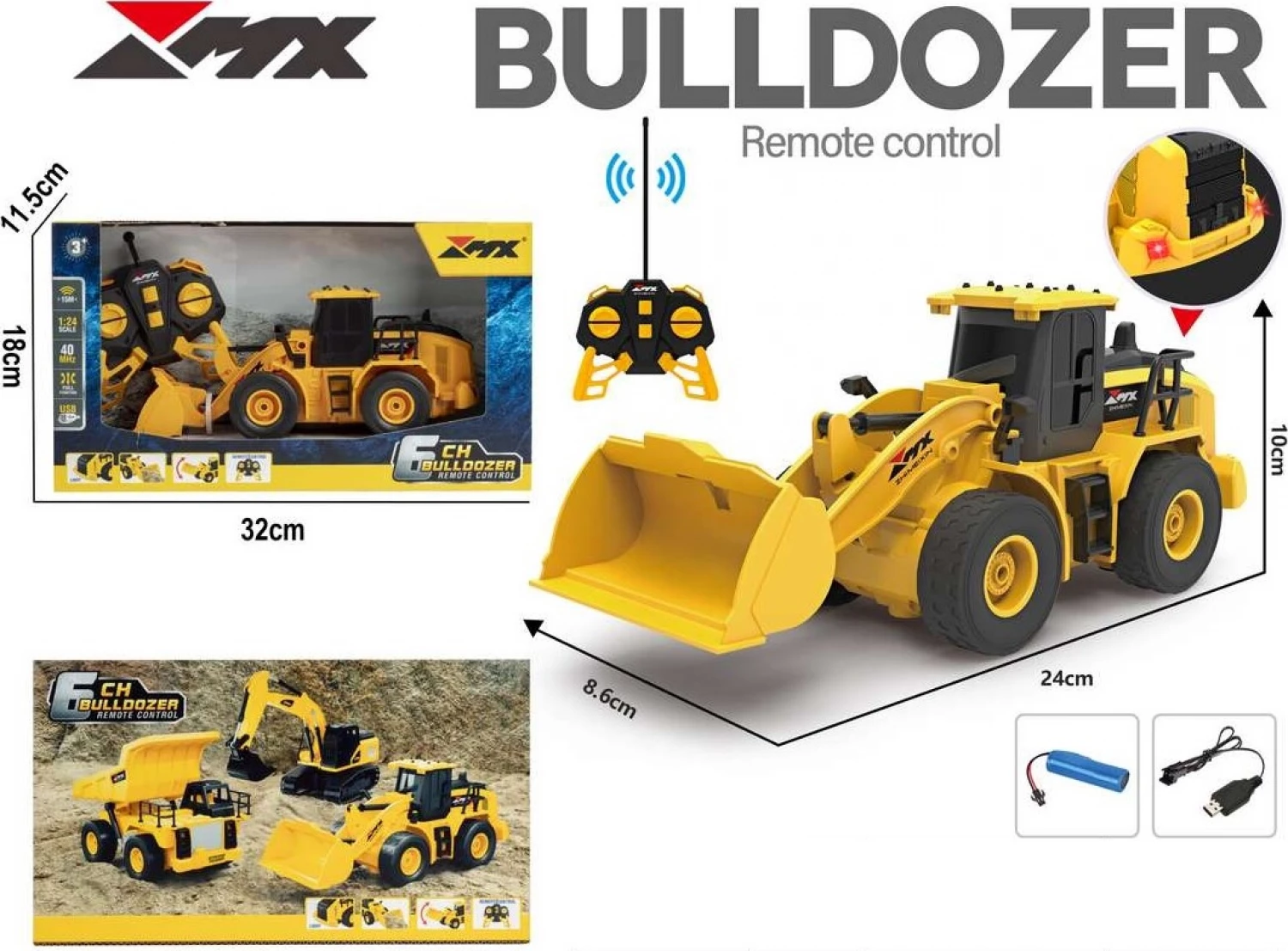 BULDOZER R/C 1:24 40HZ 6CH