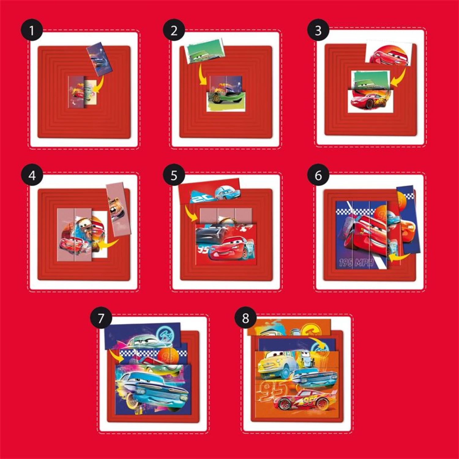 EDUKATIVNA SLAGALICA PROGRESSIVE CARS 8PCS Lisciani 97784