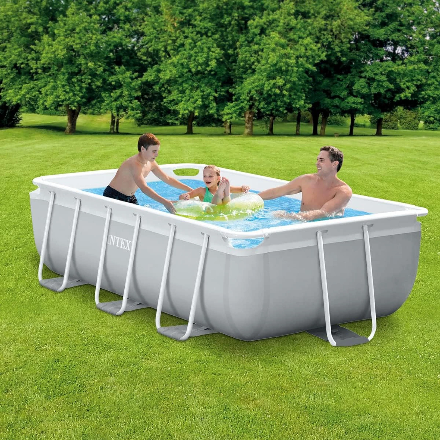 INTEX BAZEN PRIZMA SA METALNOM KONSTRUKCIJOM 300X175X80CM SA 12V PUMPOM 26784GN